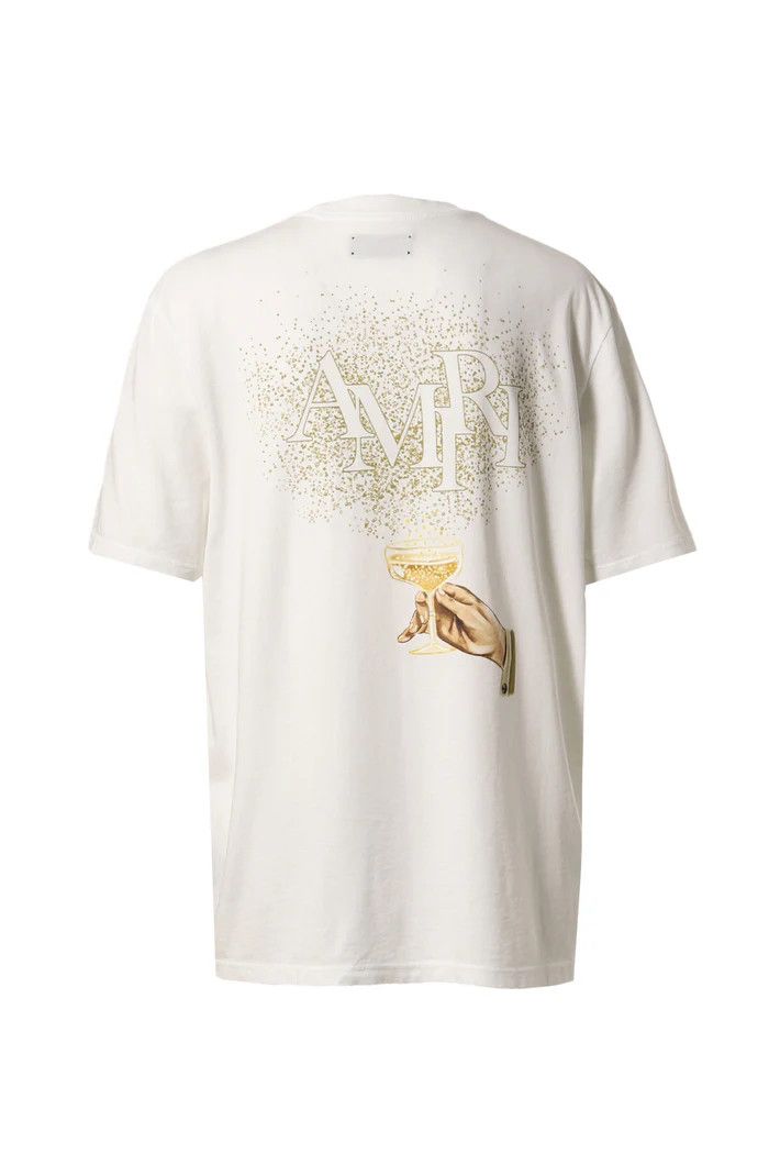 oc11z0225 Champagne Short Sleeve T-Shirt in White