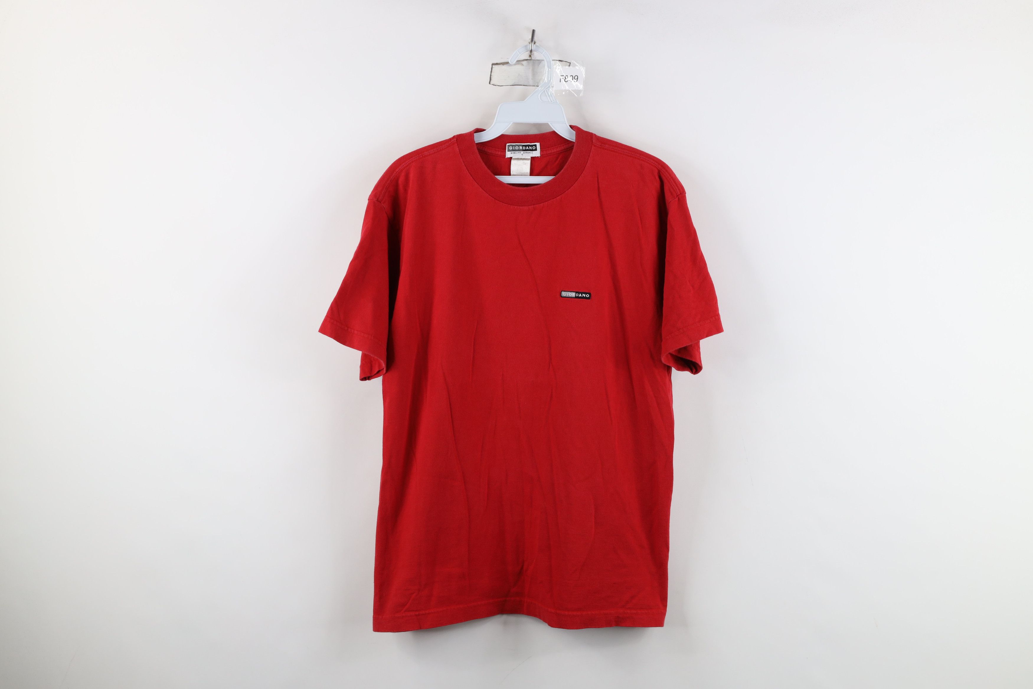 Vintage Vintage 90s Streetwear Giordano Short Sleeve T-Shirt Red Size US S / EU 44-46 / 1 - 1 Thumbnail