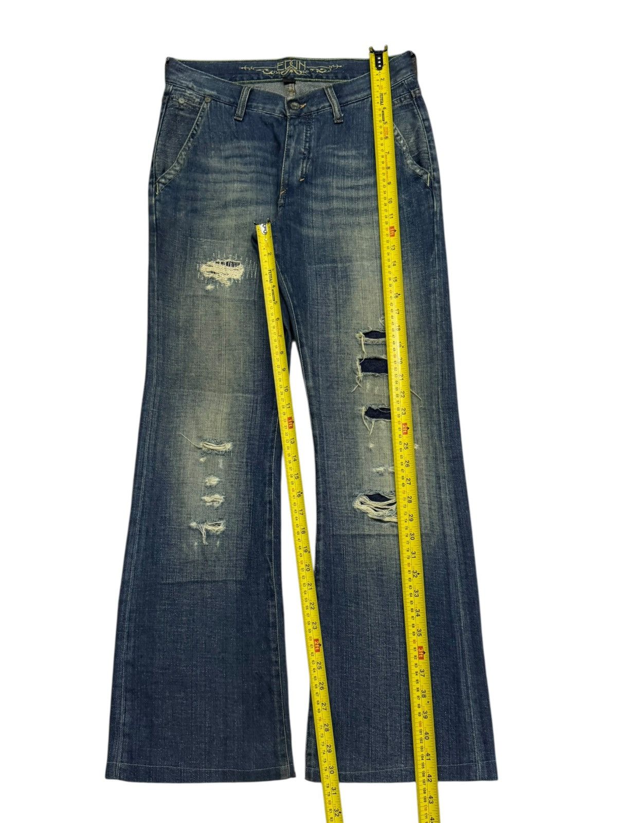 EDUN Vintage Edun Japanese Brand Y2K Distressed Denim Jeans | W30 Size US 30 / EU 46 - 13 Thumbnail