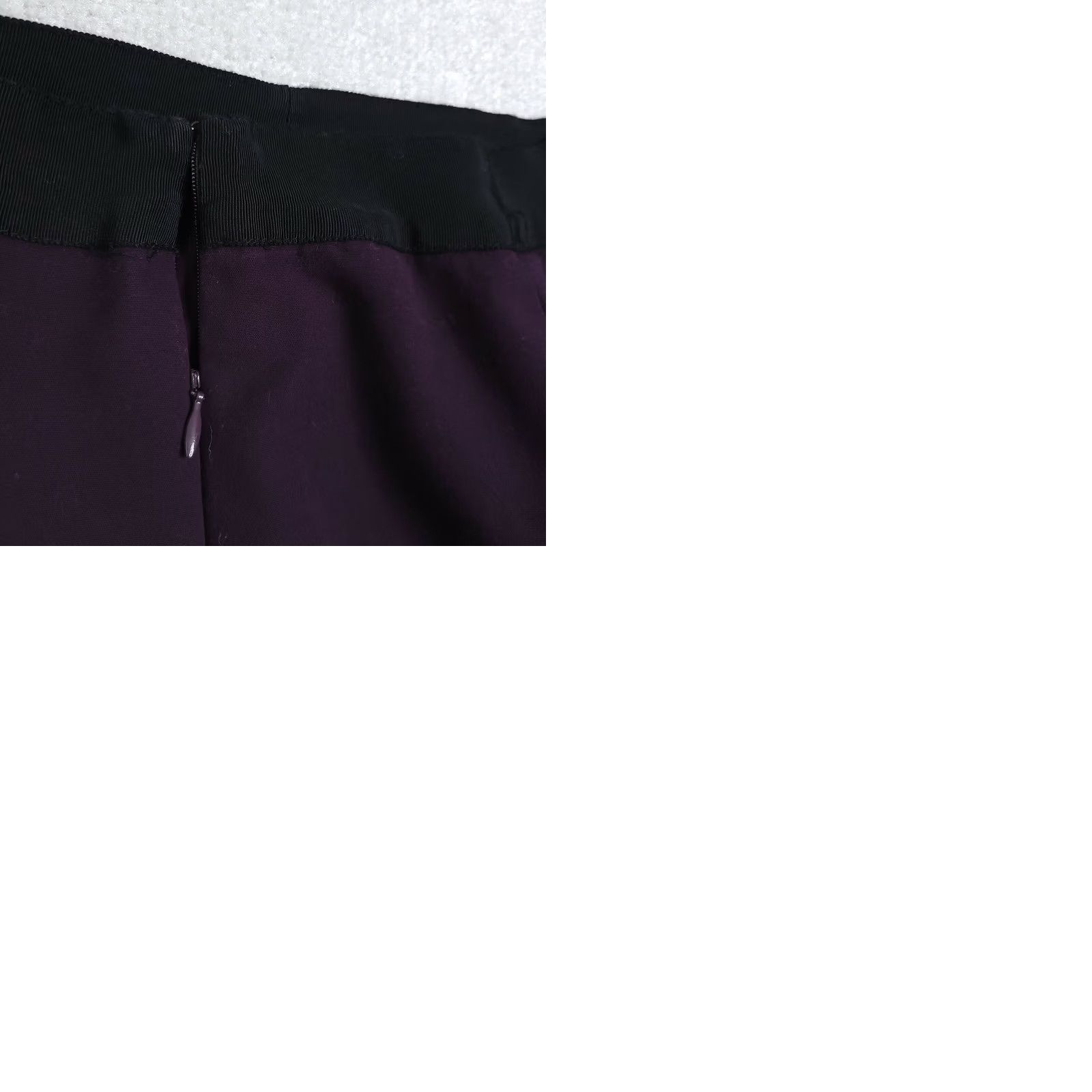Gap VINTAGE Gap Stretch Lined Mini Skirt Women's 14 Purple Pleated Zip Pocket Skirt Size 36" / US 14 / IT 50 - 9 Thumbnail
