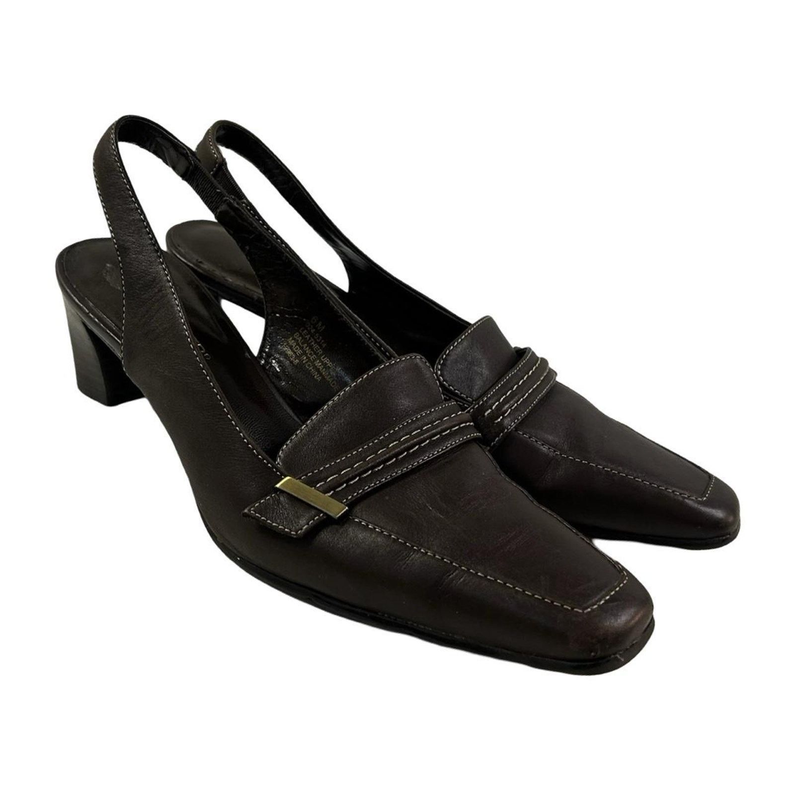 Vintage 90s sling back kitten heels us W 6 by Liz baker Size US 6 / IT 36 - 1 Thumbnail