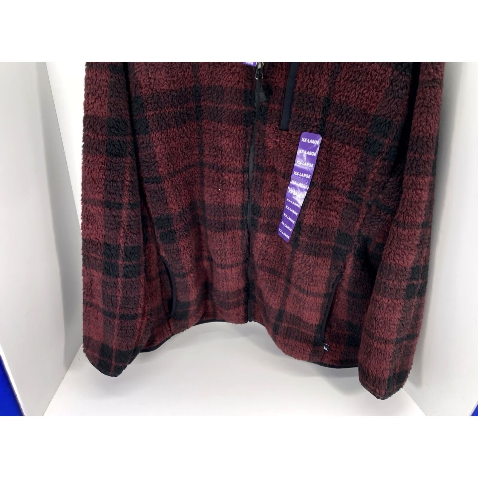 Eddie Bauer Eddie Bauer Sherpa Fleece Jacket Women 2XL Red Plaid Full Zip Mock Neck NWT Shirt Size XXL / US 16-18 / IT 52-54 - 3 Thumbnail