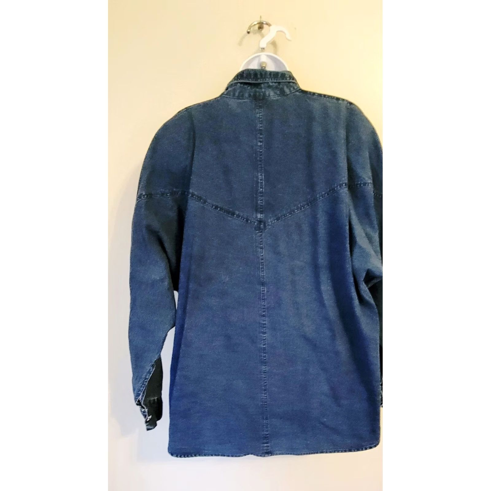 Greats VINTAGE Great Cavalier Embellished Denim Shirt XL 1990s Blue Women’s Western Shirt Size XL / US 12-14 / IT 48-50 - 2 Thumbnail