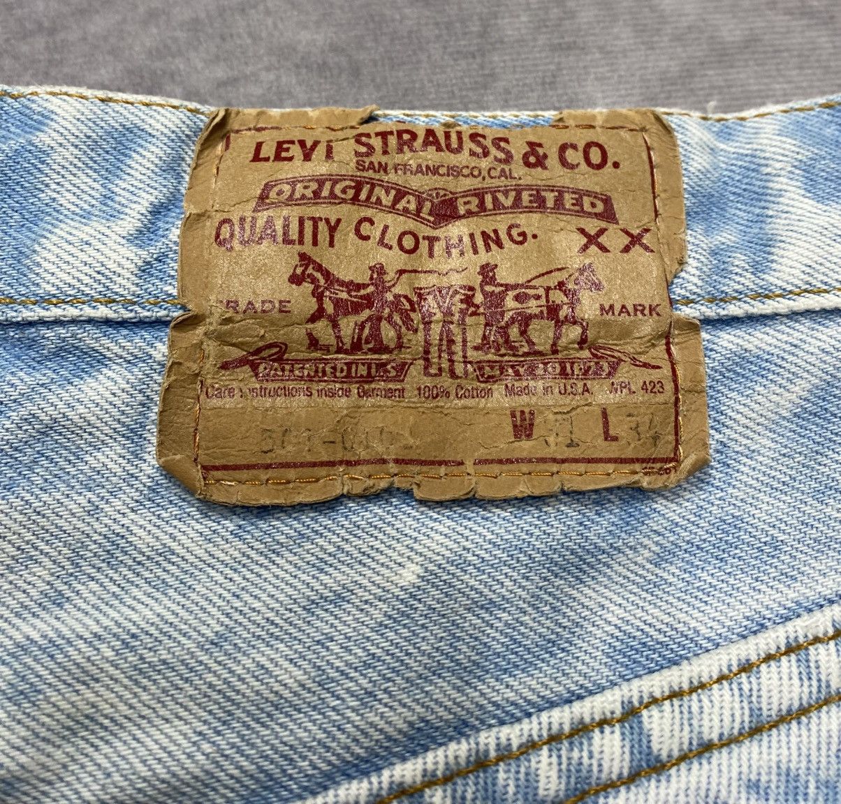 Levi's 80’s Vintage Levi Strauss Light Faded Blue Jeans Size US 31 - 4 Thumbnail