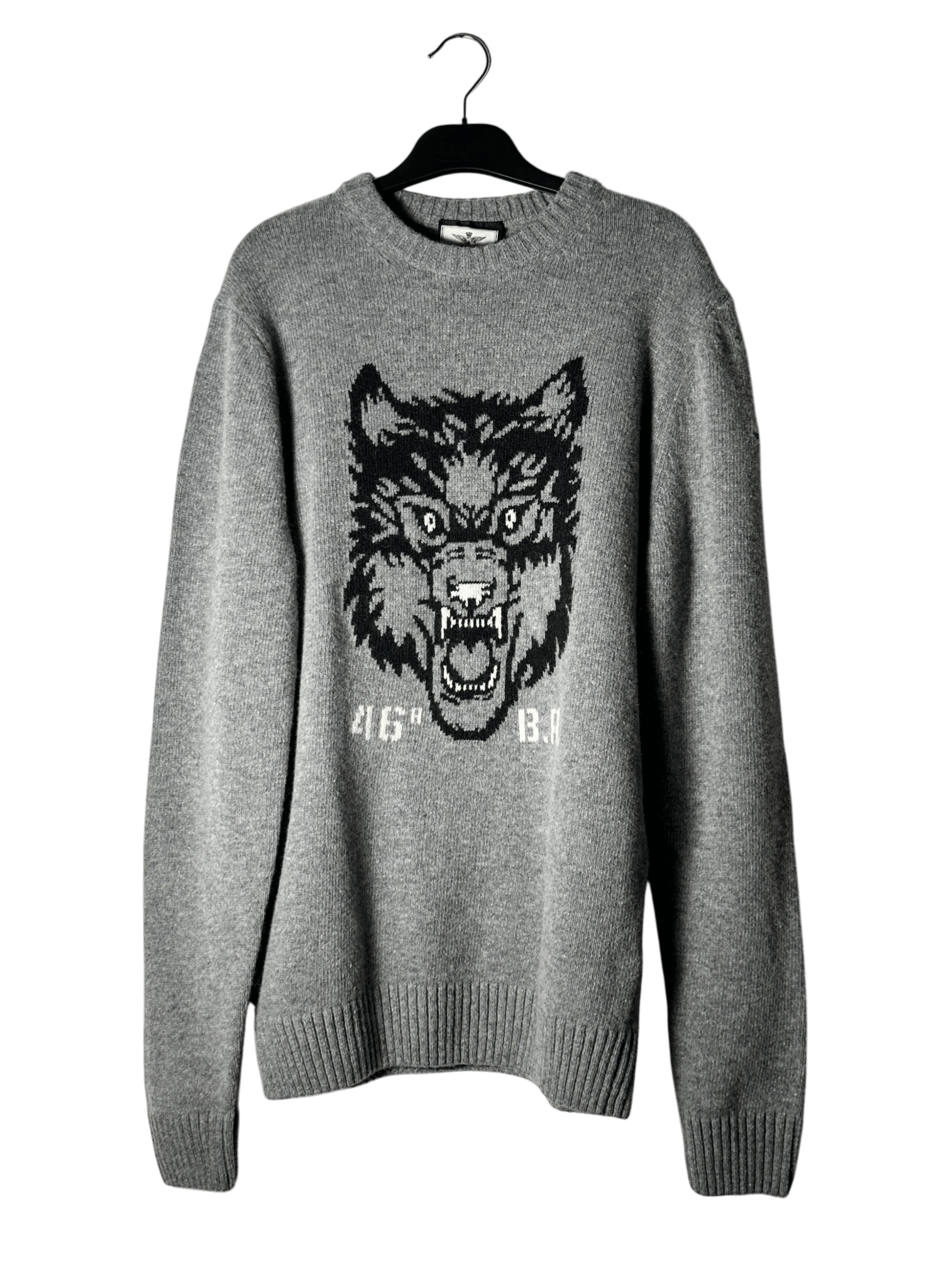 Aeronautica Militare Grey wool jumper Size US M / EU 48-50 / 2 - 1 Thumbnail
