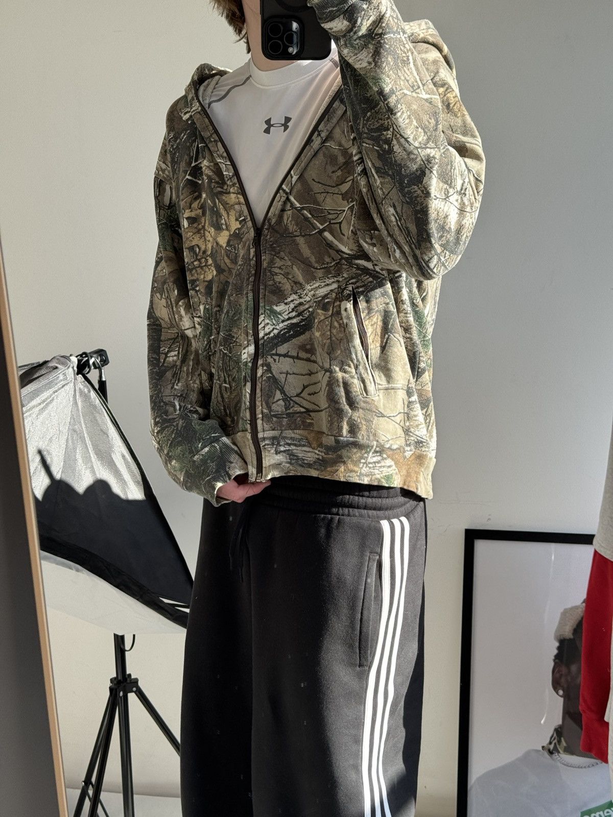 Realtree Vintage Realtree Boxy Fit Camo Zip Up Hoodie Hype Gothic Size US XL / EU 56 / 4 - 15 Thumbnail