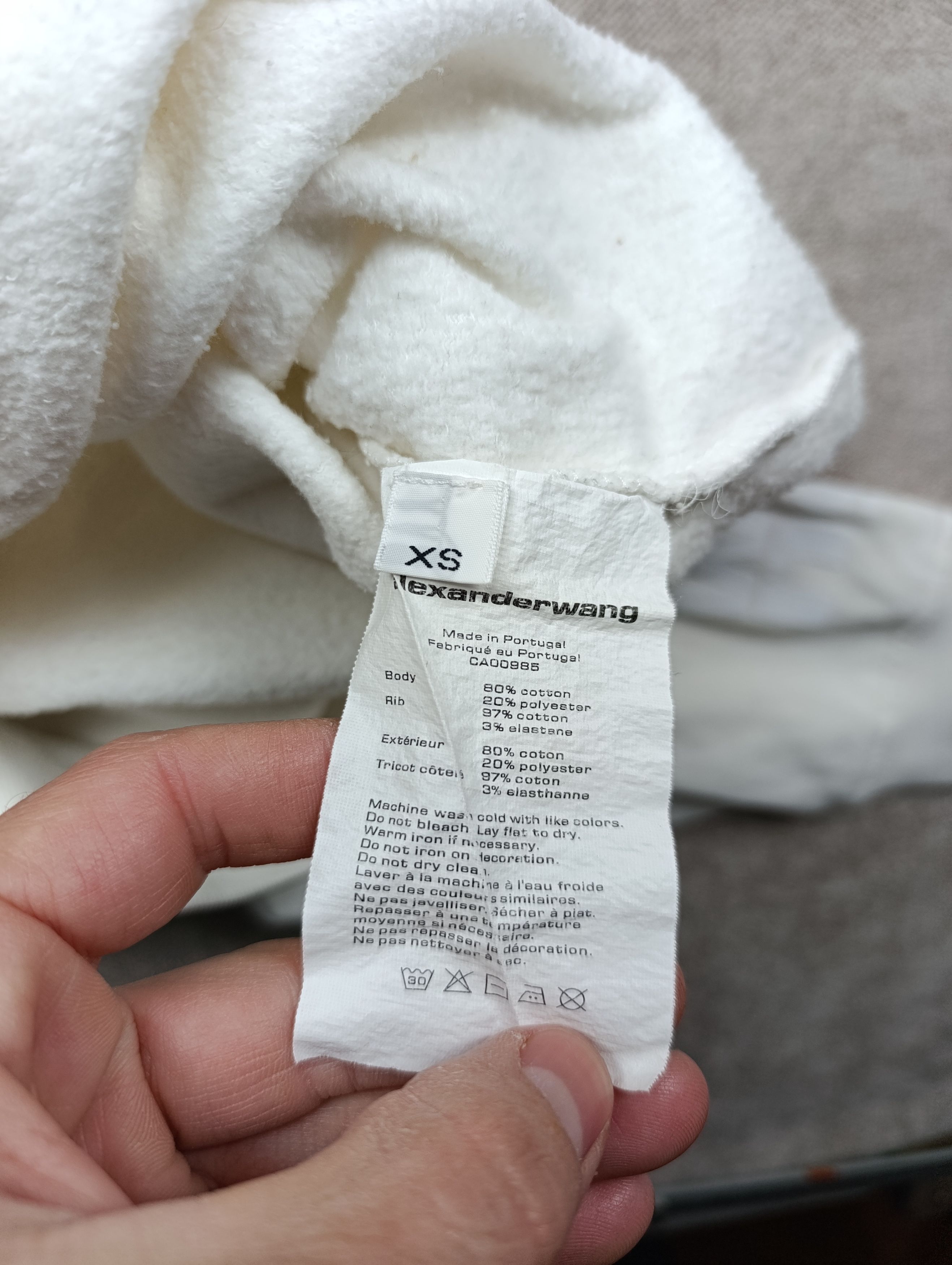 Alexander Wang Alexander Wang Womens Cropped Hoodie Size XS / US 0-2 / IT 36-38 - 9 Thumbnail