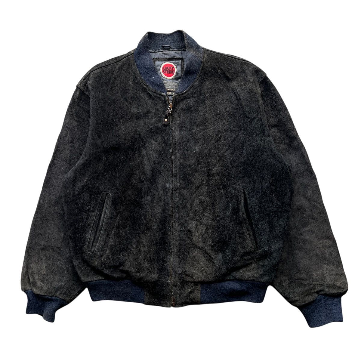 Sports Specialties 🔥 VINTAGE LUCKY STRIKE SUEDE COWHIDE BOMBER JACKET SIZE L Size US L / EU 52-54 / 3 - 1 Thumbnail