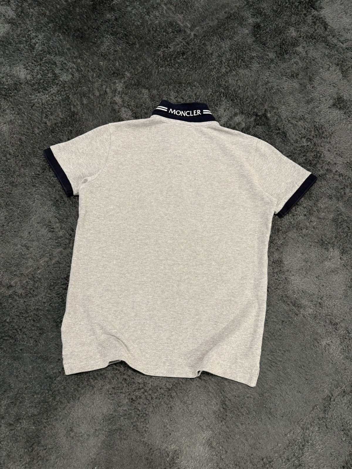 Moncler Moncler Basic Gray Polo Tee Shirt Size M / US 6-8 / IT 42-44 - 2 Thumbnail
