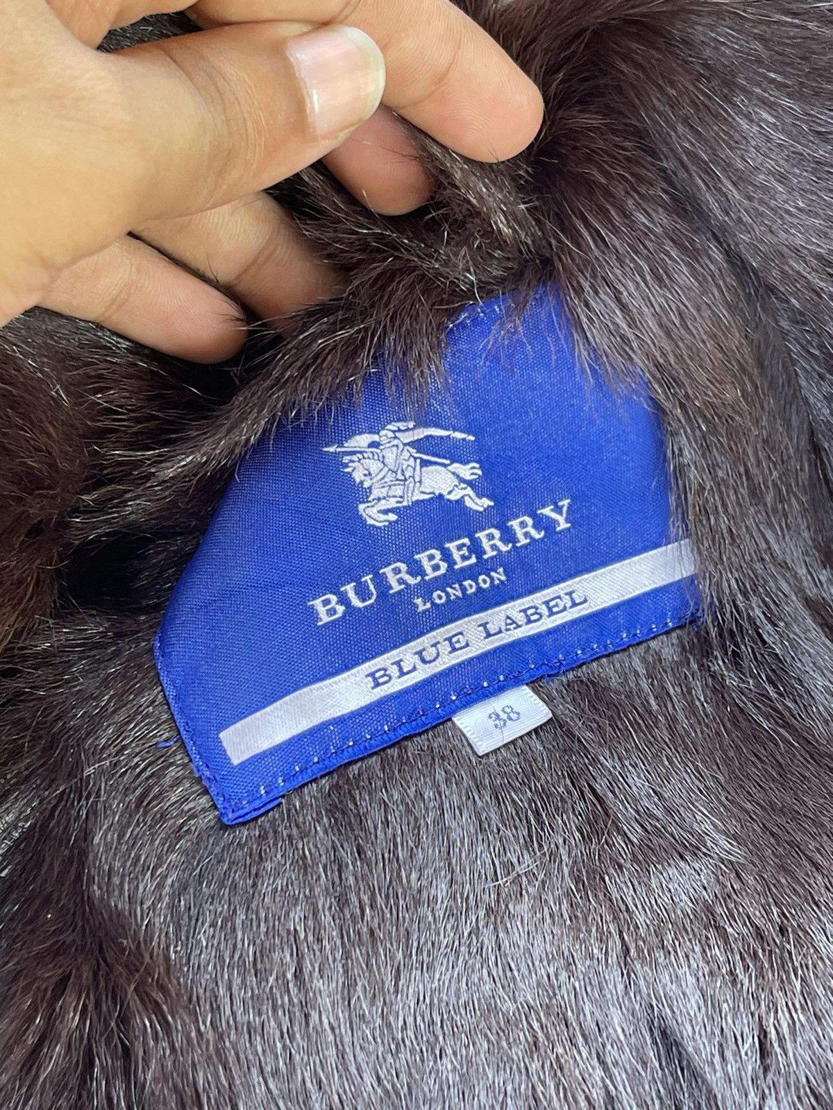 Burberry 🔥BURBERRY BLUE LABEL FAUX FUR LINING SHEEPSKIN LEATHER COAT Size S / US 4 / IT 40 - 22 Thumbnail
