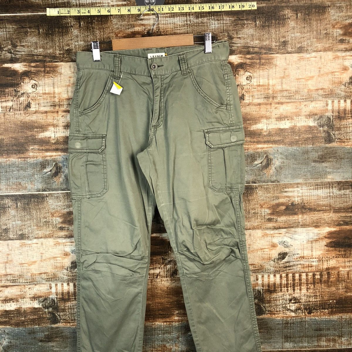 Japanese Brand DL Lepsim Green Cargo Multipocket Pants #C646 Size US 29 - 2 Thumbnail