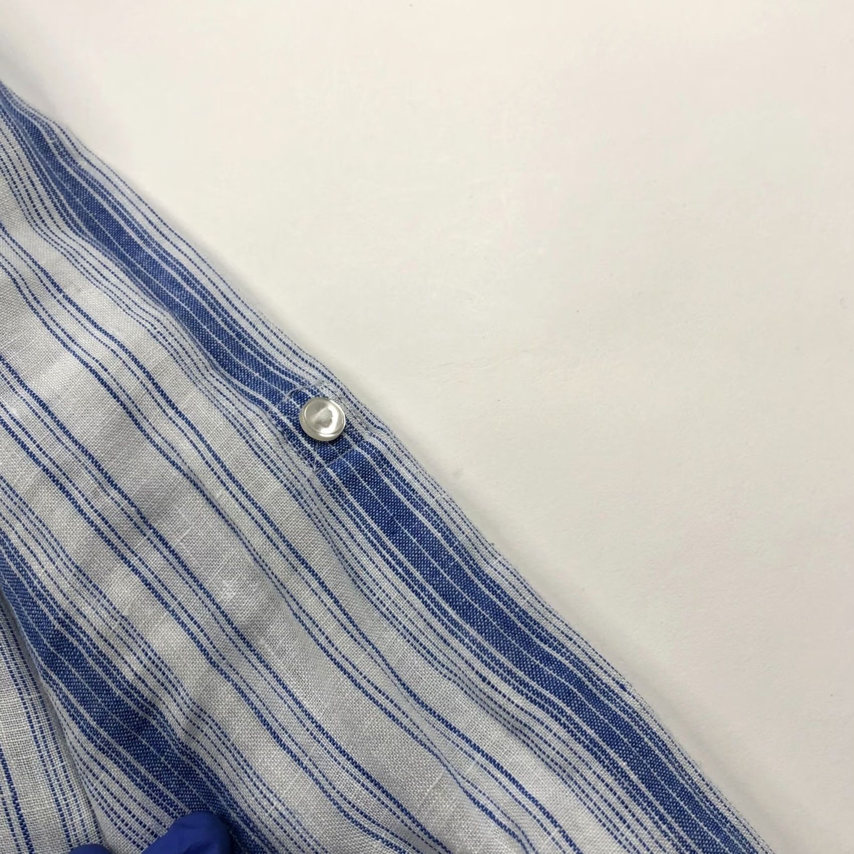 Charter Club Charter Club Shirt Small 100% Linen Button Long Sleeve Striped Blue MINTXS/Adult? Size S / US 4 / IT 40 - 3 Thumbnail