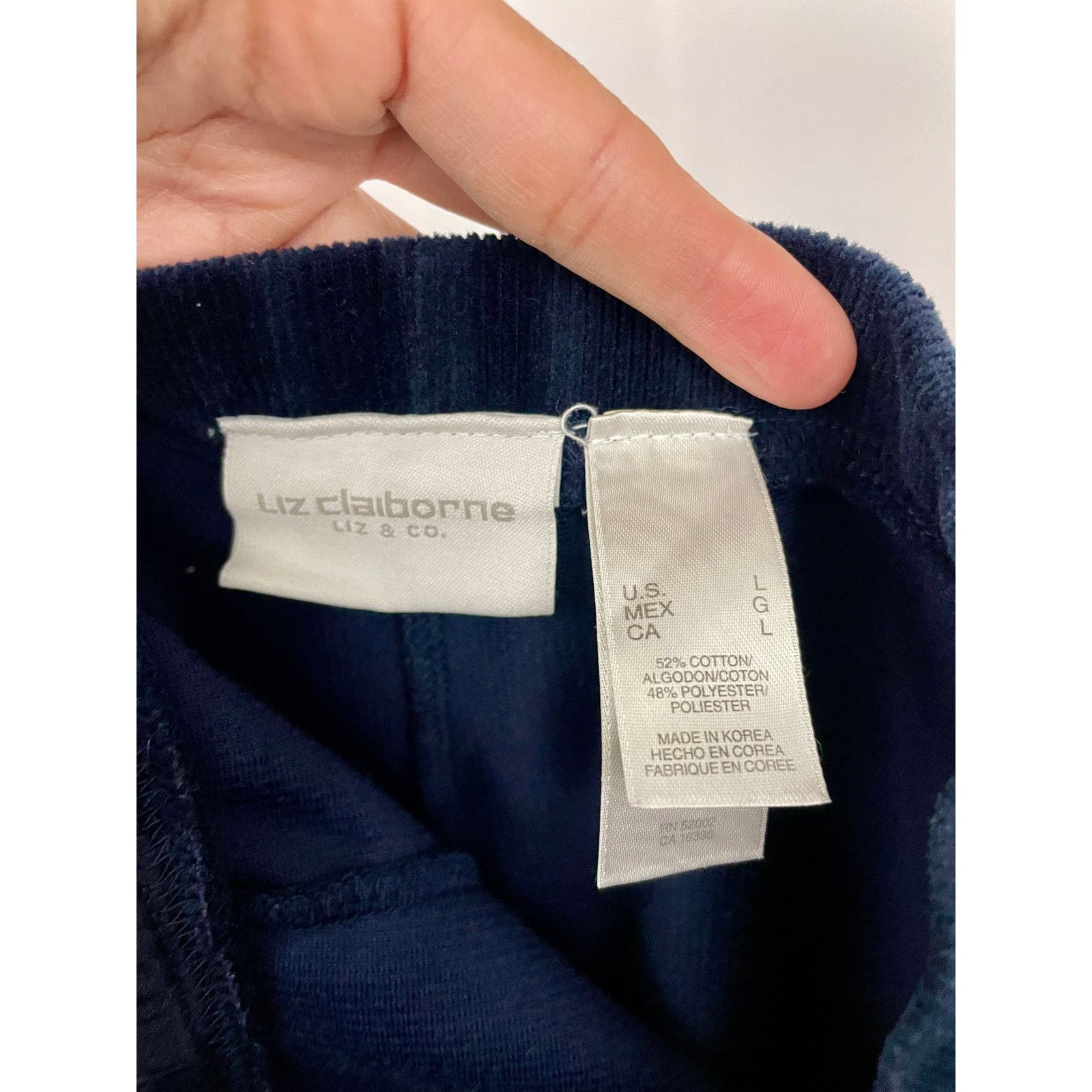 Liz Claiborne Liz Claiborne Navy Blue Tracksuit Corduroy Velour LARGE Size L / US 10 / IT 46 - 5 Thumbnail