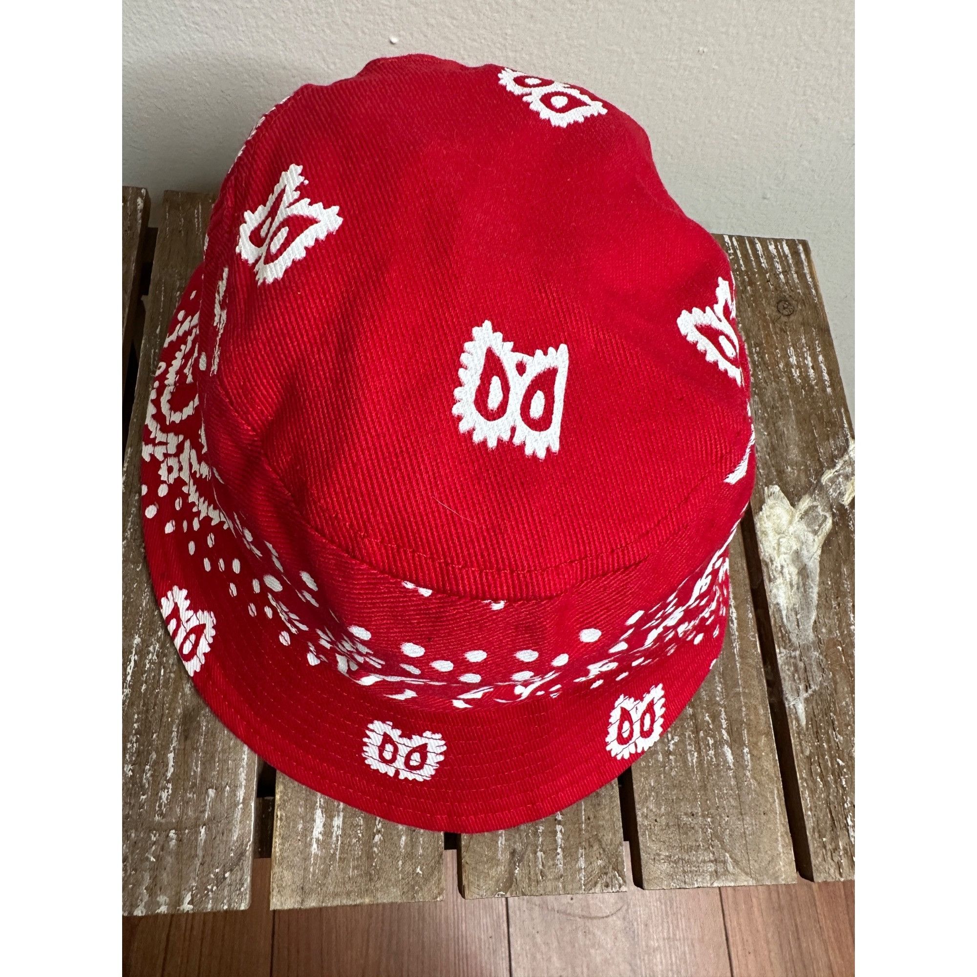 Rhude Rhude Red Paisley Rhepurposed Bucket Hat Size ONE SIZE - 2 Thumbnail