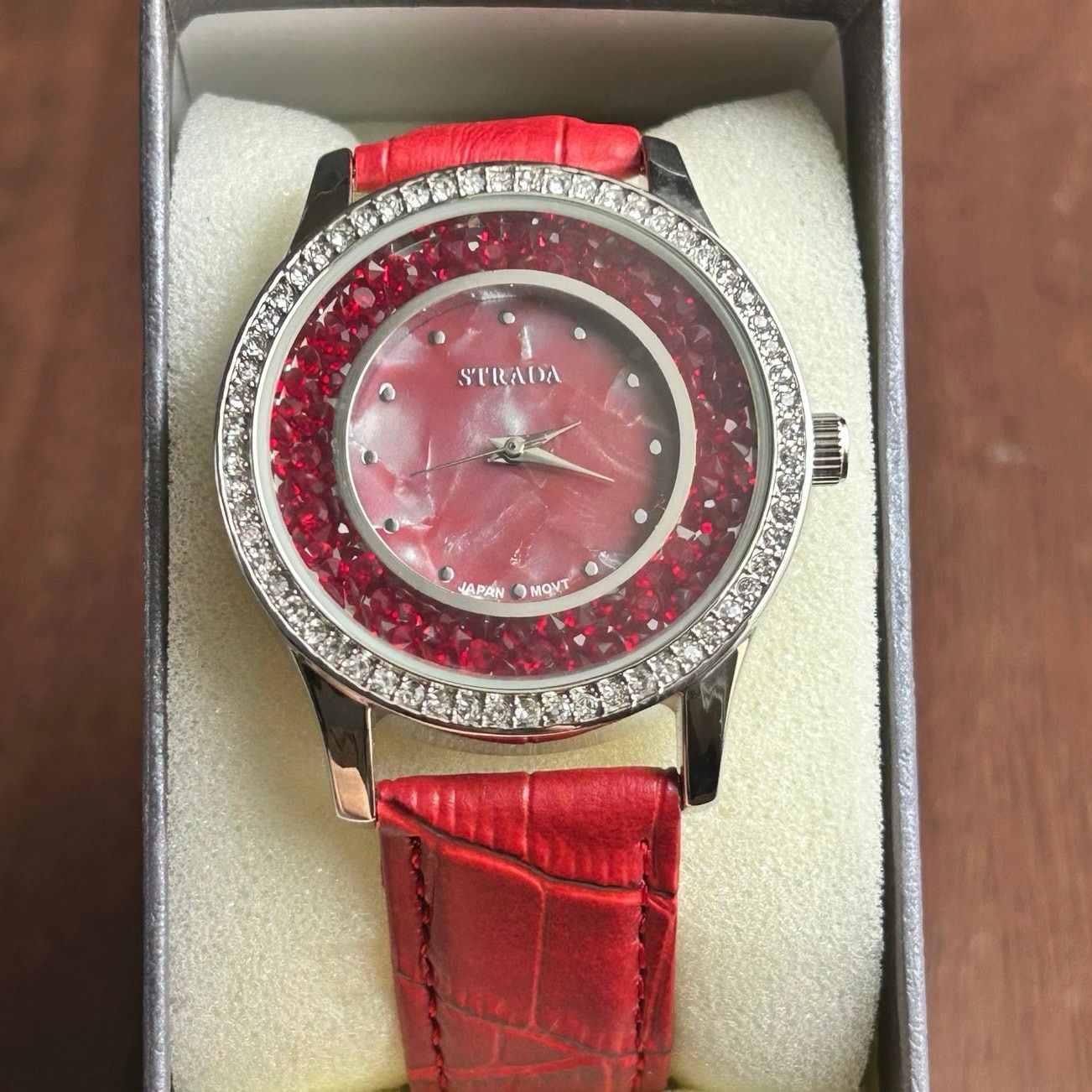Other Strada Women’s Fashion Watch Red Crystals in a Box Size ONE SIZE - 1 Thumbnail