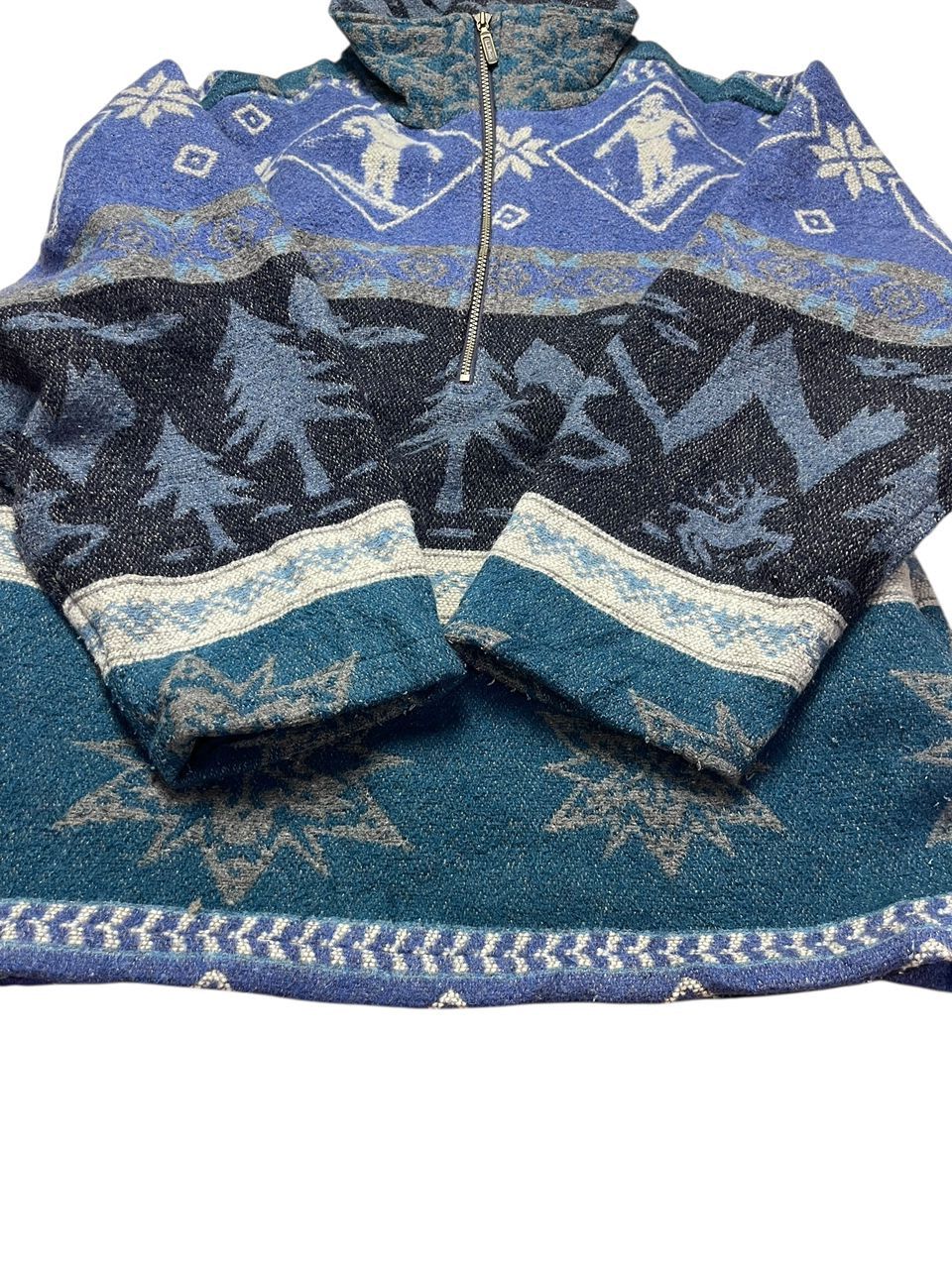 L.L. Bean Vintage 90's LL Bean Nordic Pattern Half zipper Fleece Size US M / EU 48-50 / 2 - 7 Thumbnail