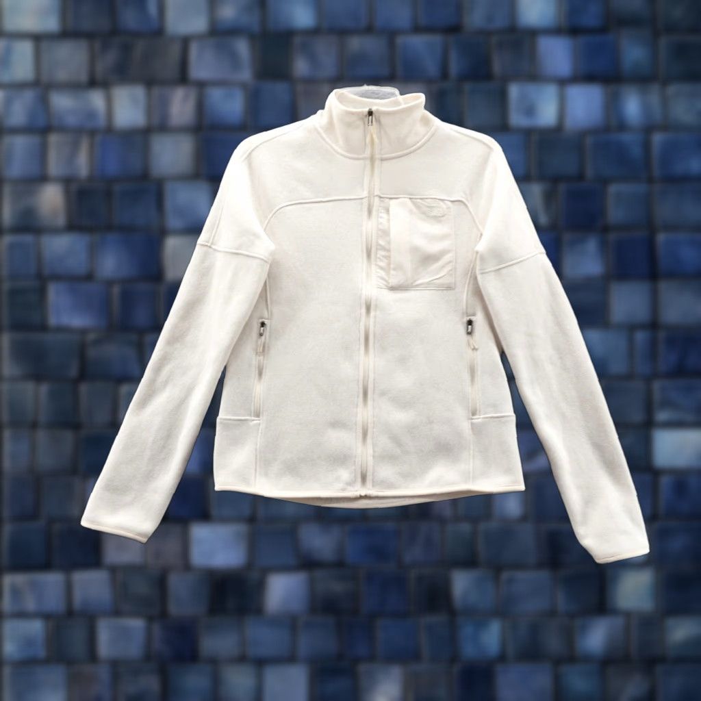 The North Face The North Face Womens XS Fleece Jacket Full Zip Mock Neck White Dune Cozy Size XS / US 0-2 / IT 36-38 - 1 Thumbnail