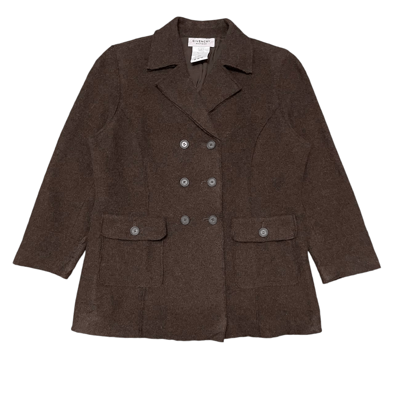 Givenchy Vintage Givenchy Boutiques Wool Coat Brown Size M / US 6-8 / IT 42-44 - 1 Thumbnail