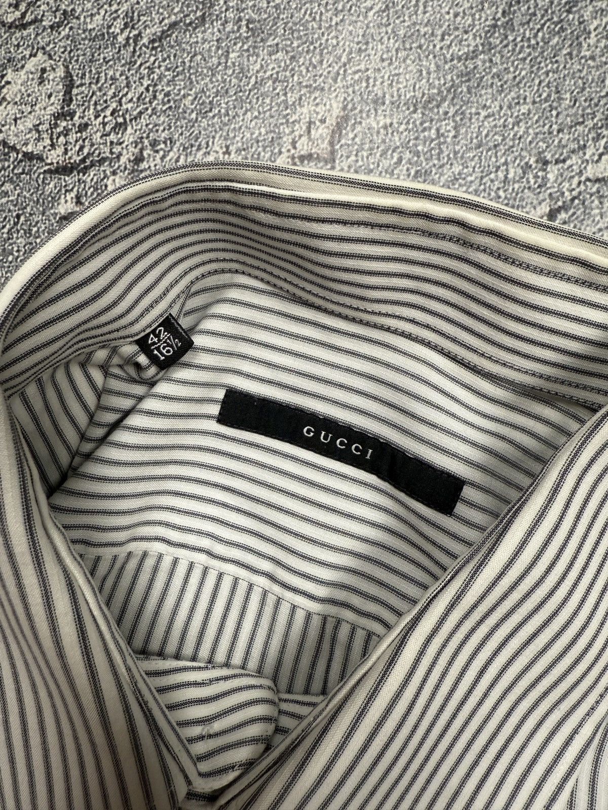 Gucci Gucci Striped Shirt Button Up Size US XL / EU 56 / 4 - 9 Thumbnail