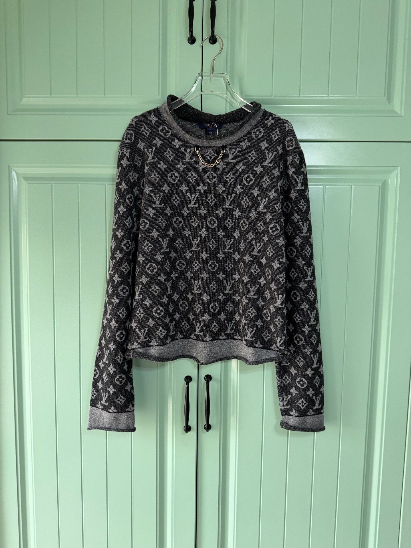 Louis Vuitton Louis Vuitton 25 Monogram Chain Knit Size L / US 10 / IT 46 - 1 Thumbnail