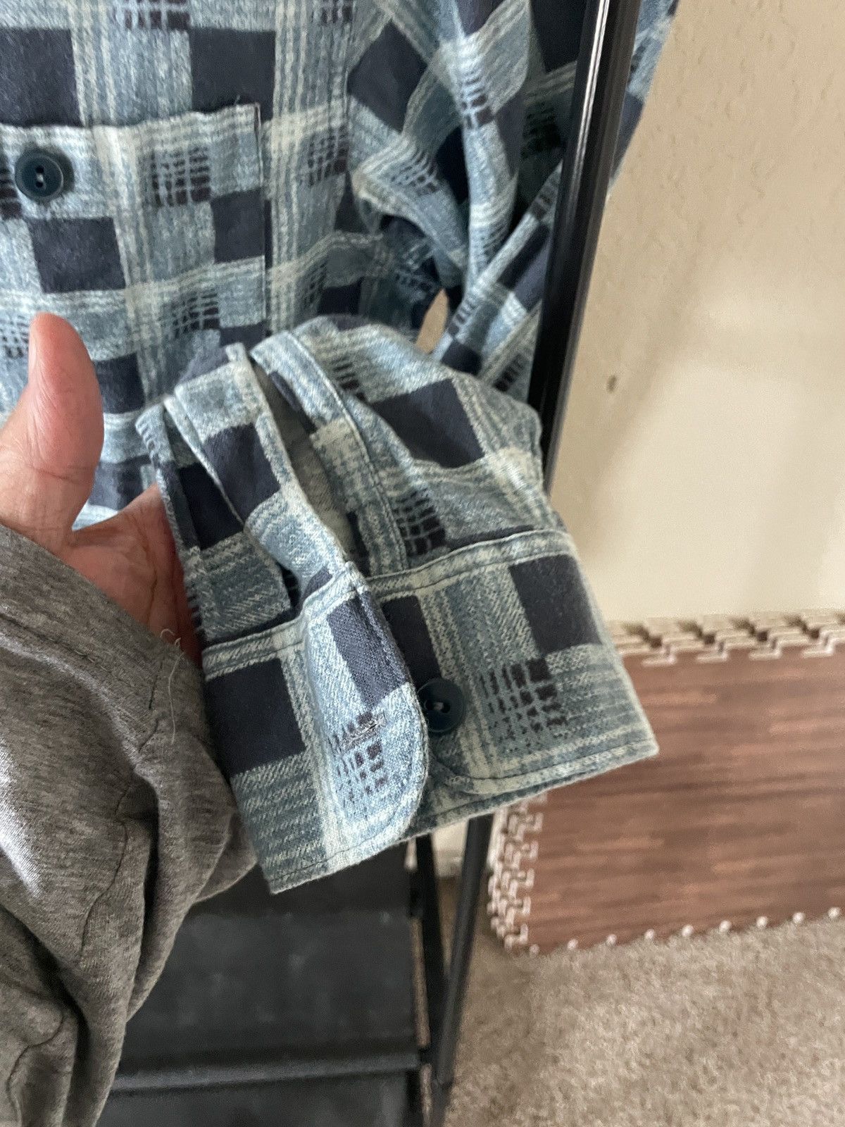 RRL Ralph Lauren Flannel Plaid button Front shirt Nwt 245.00 Size US M / EU 48-50 / 2 - 4 Thumbnail