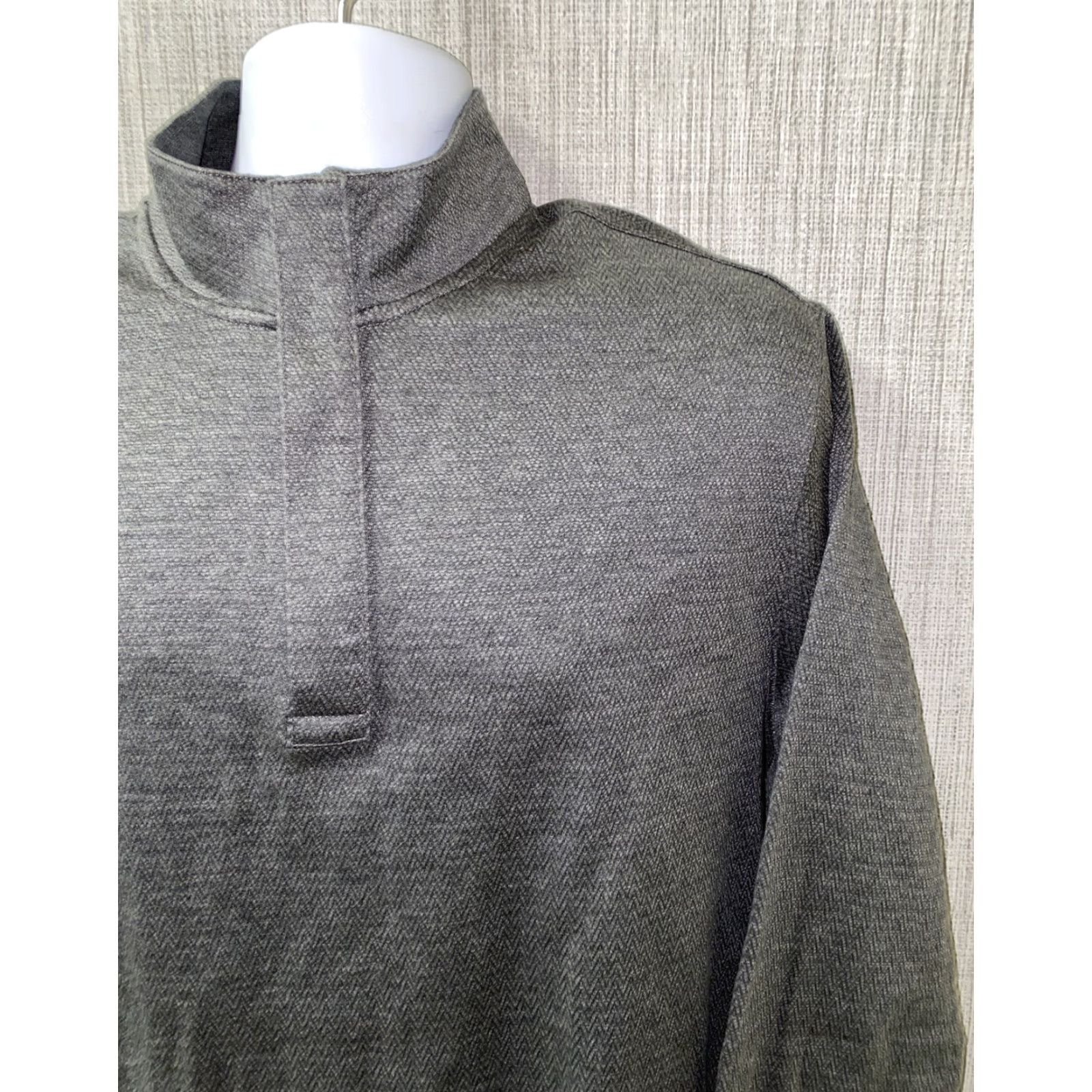 Hart Schaffner Marx Hart Schaffner Mens Gray Cotton 1/2 Zip Pullover Jacket Size L Size US L / EU 52-54 / 3 - 2 Thumbnail