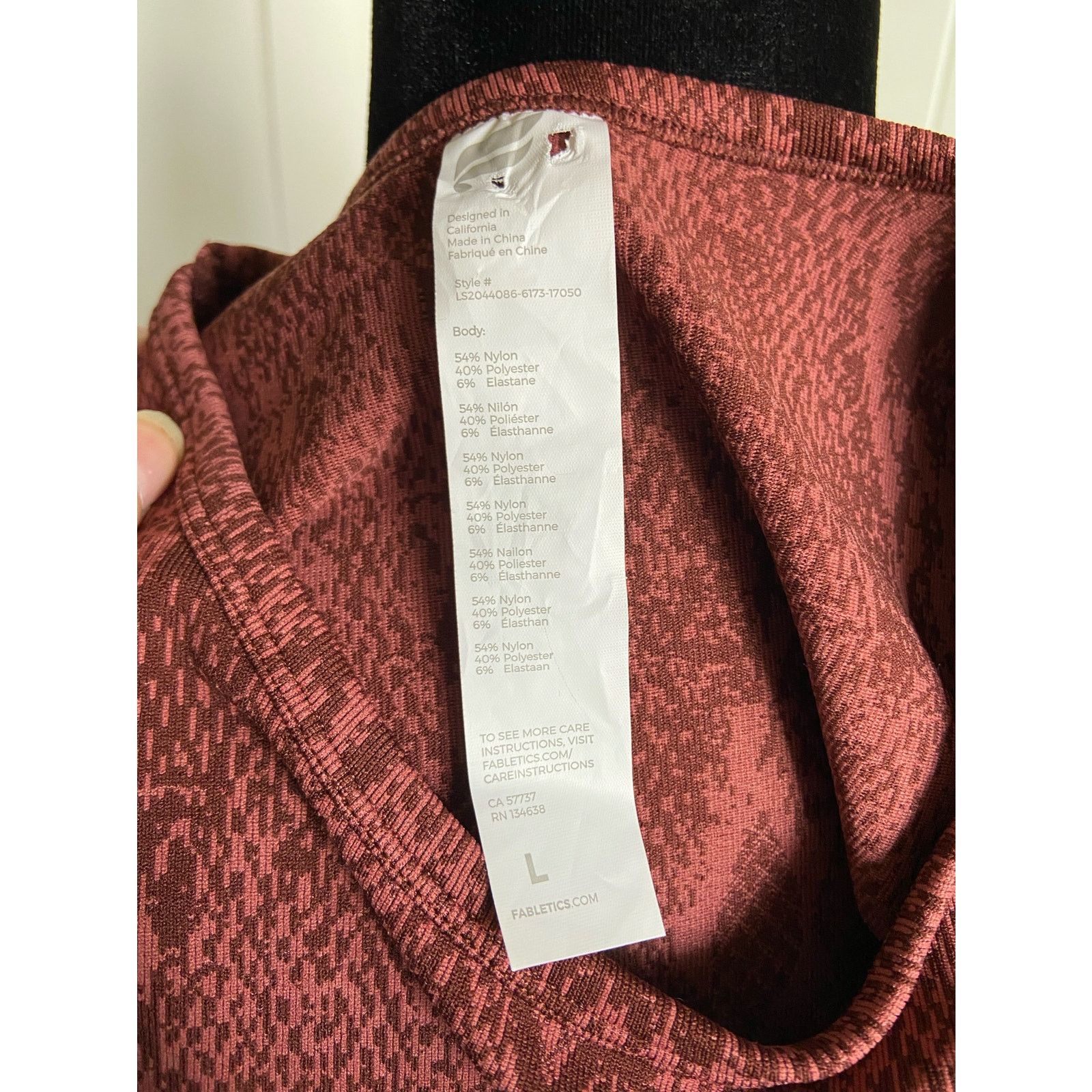 Other Fabletics Kamila Seamless Long-Sleeve Top Cherry Mocha L Size L / US 10 / IT 46 - 7 Thumbnail