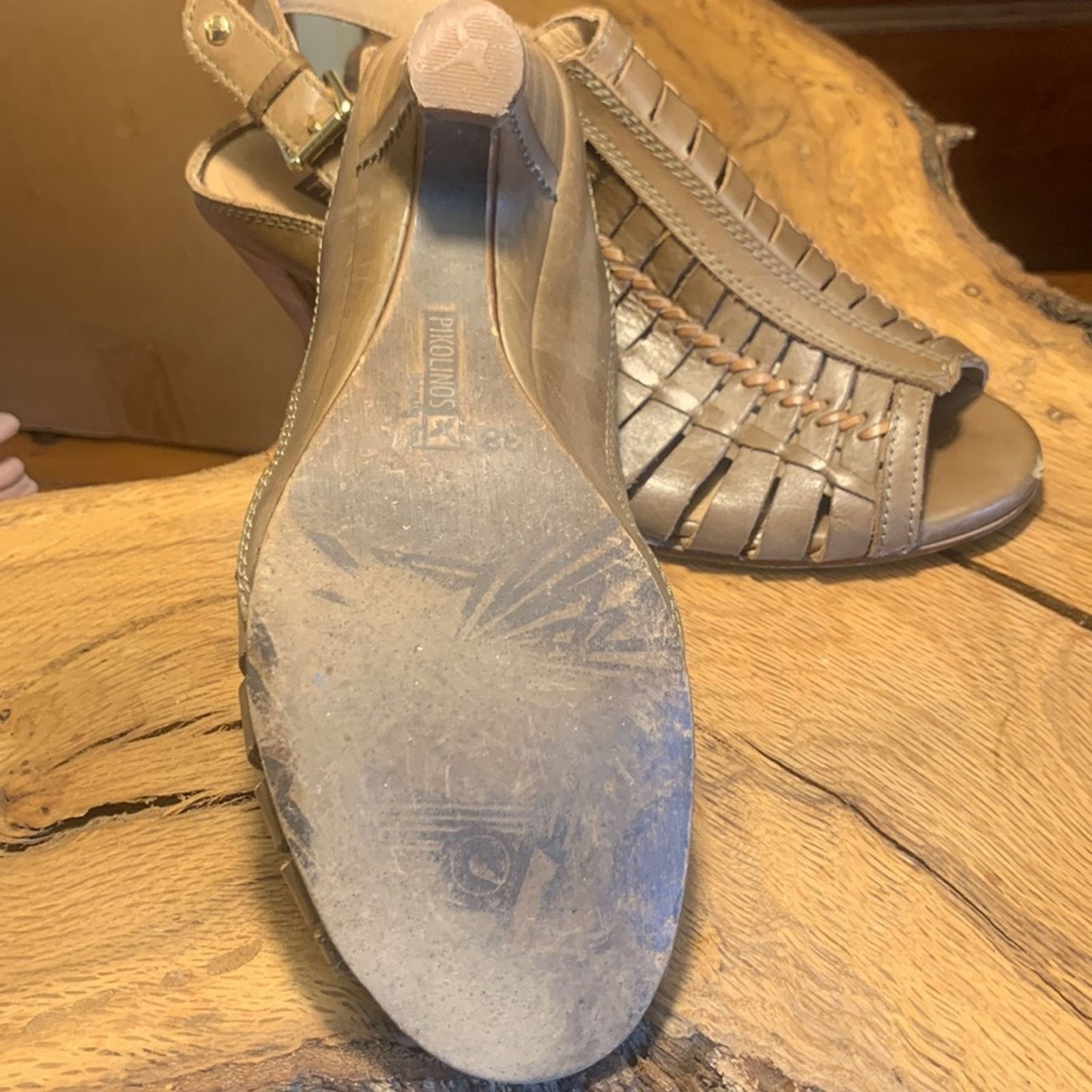 Vintage Pikolinos slingback all leather woven sandals Size US 7.5 / IT 37.5 - 12 Thumbnail