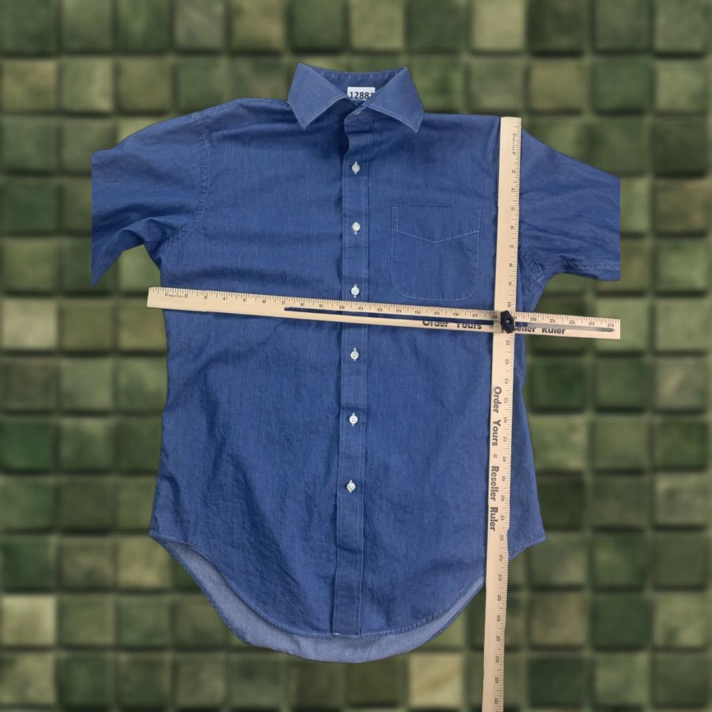 Ralph Lauren Lauren Ralph Lauren Button-Up Denim Shirt M Blue Chambray 90s Classic Preppy Mens Chestnut Denim Shirt Size US M / EU 48-50 / 2 - 1 Thumbnail
