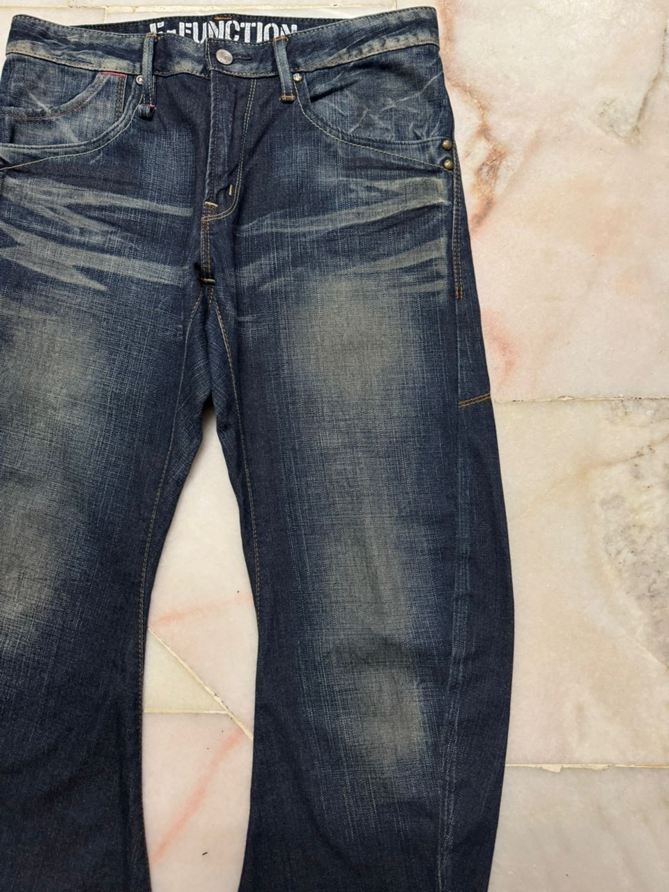 Edwin 💥VINTAGE Y2K E-FUNCTION EDWIN WHISKER MUDWASH DARK JEANS Size US 32 / EU 48 - 5 Thumbnail