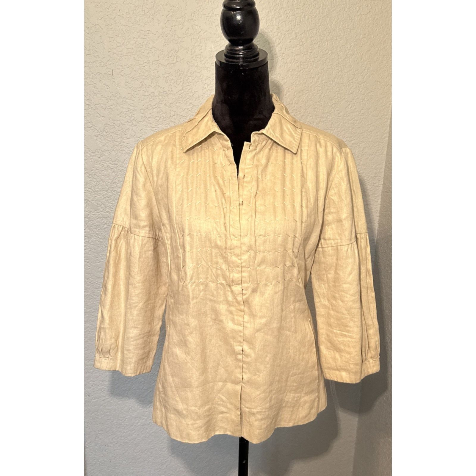 Elie Tahari elie tahari 100 linen hook and eye jacket Size XL / US 12-14 / IT 48-50 - 6 Thumbnail