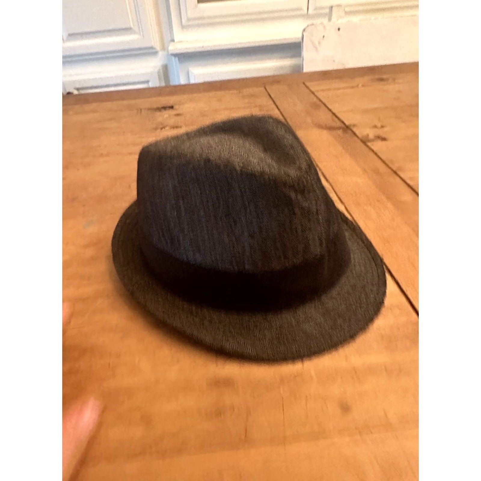 Stetson Stetson Fedora Hat Mens Size S/M Linen Black and Gray All American Fedora Hat, Herringbone, Lightweight, Lined, Casual, Men’s, Vintage No Size ONE SIZE - 3 Thumbnail