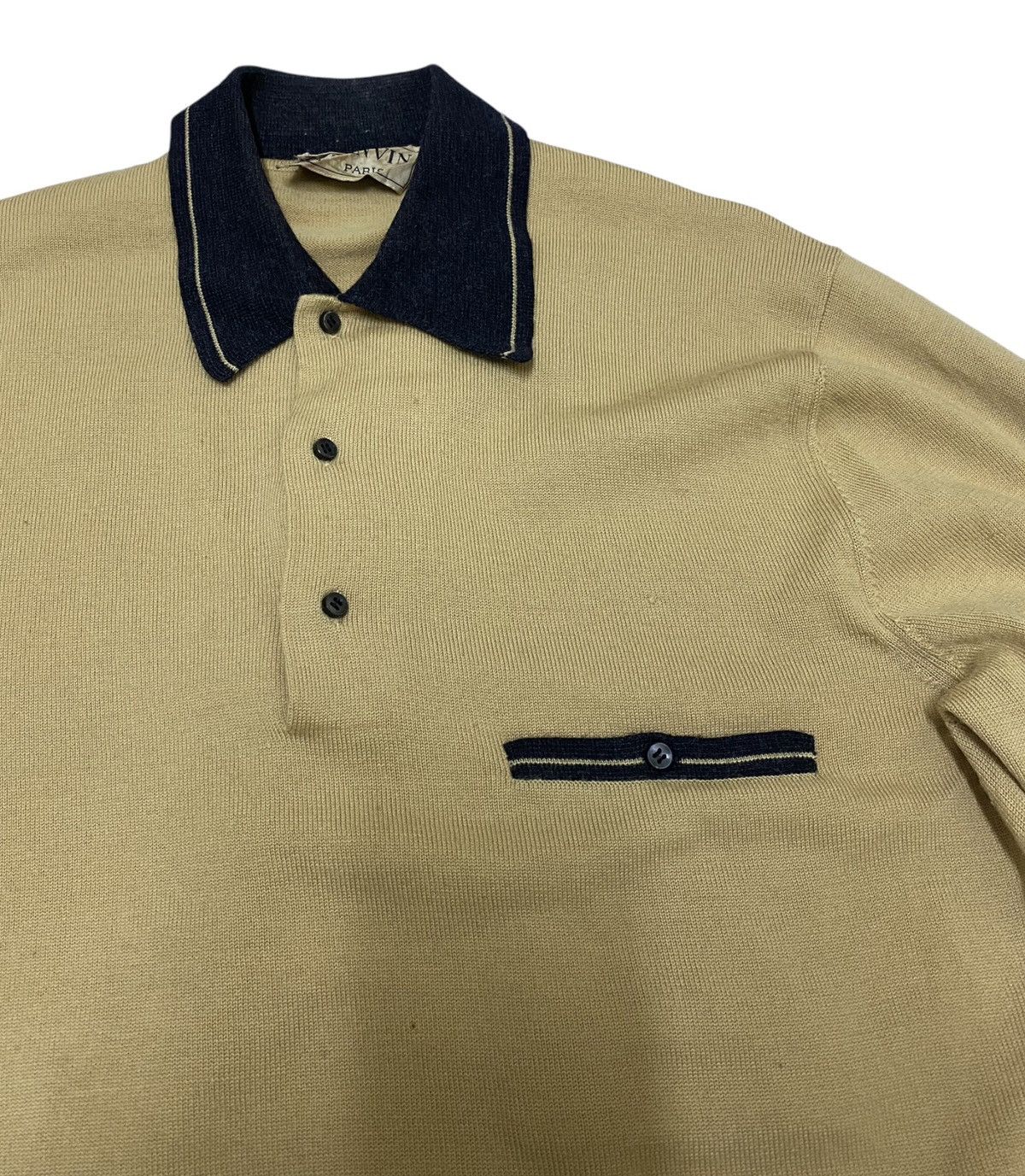 Designer × Lanvin × Vintage Vintage Lanvin Paris Collar Pocket Knitwear (C4) Size US S / EU 44-46 / 1 - 3 Thumbnail