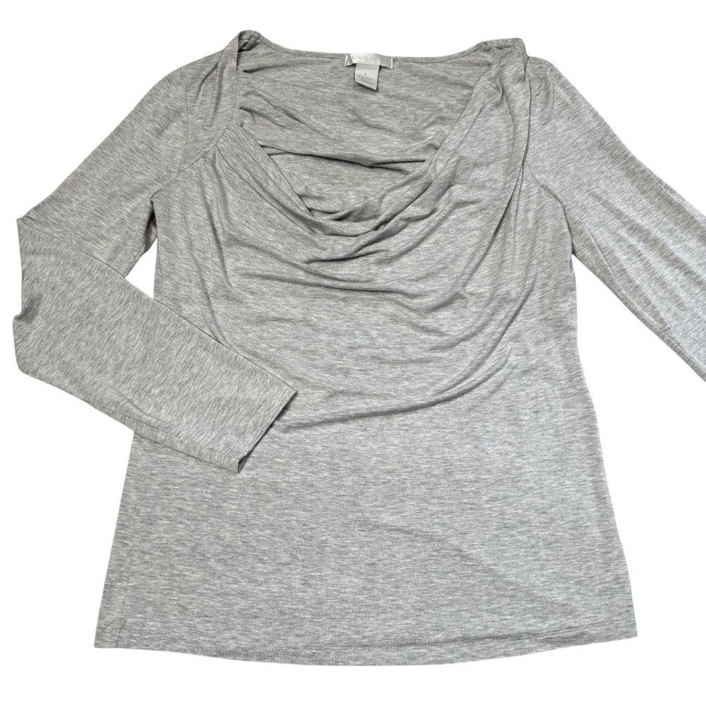 Other Anthropologie Design History Cowl Neck Long Sleeve Light Gr Size L / US 10 / IT 46 - 5 Thumbnail
