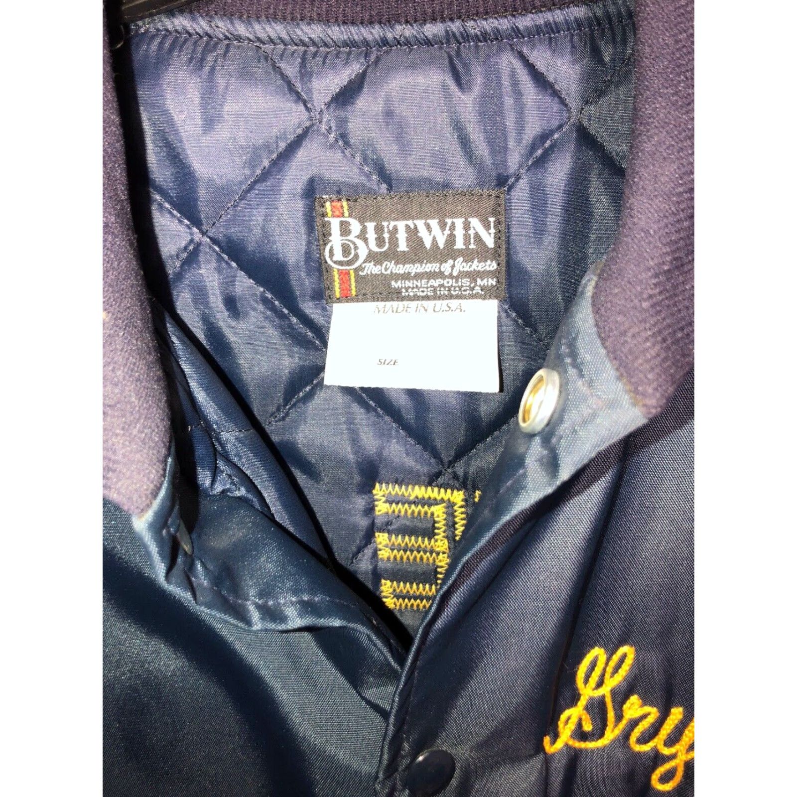 Vintage VINTAGE 1980s BUTWIN Work Jacket Safe Air Systems Mens L USA Blue NYLON Quilt Lined Size US L / EU 52-54 / 3 - 6 Thumbnail