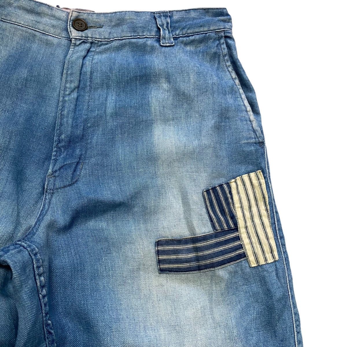 Blue Blue Japan Blue Blue Boro Patchwork Denim Relaxed Pants Size US 32 / EU 48 - 5 Thumbnail