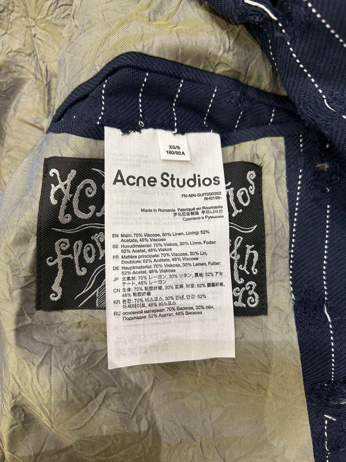 Acne Studios Acne Studios Distressed Blazer Size US XS / EU 42 / 0 - 4 Thumbnail
