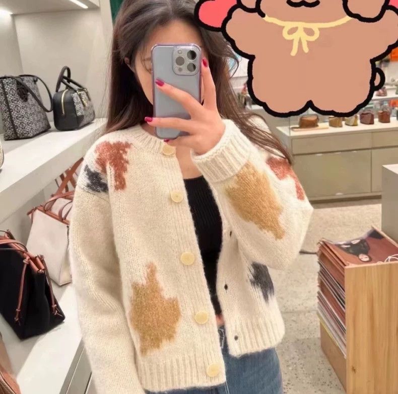 LOEWE Geometric pattern loose knit sweater