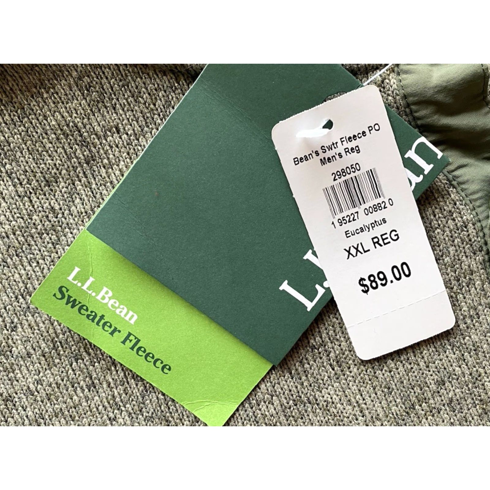 Vintage NWT LL Bean Men’s Fleece Sweater 2XL Eucalyptus Slightly Fitted Pullover Mens Sweater Size US XXL / EU 58 / 5 - 7 Thumbnail