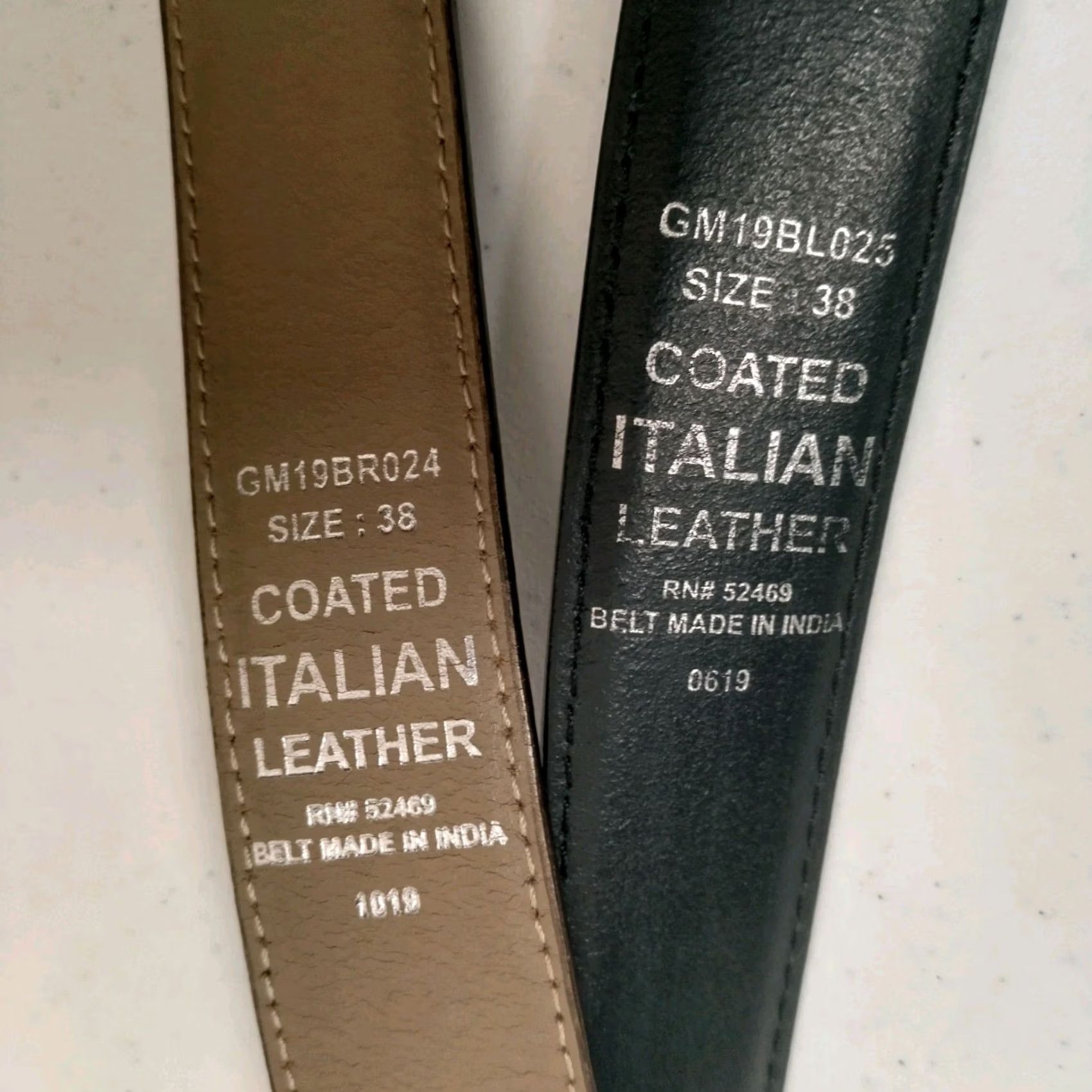 Vintage Mens Belt Pair Size 38 Coated Italian Leather Brown And Black Adjustable 1.25 Size US XXS / EU 40 - 2 Thumbnail