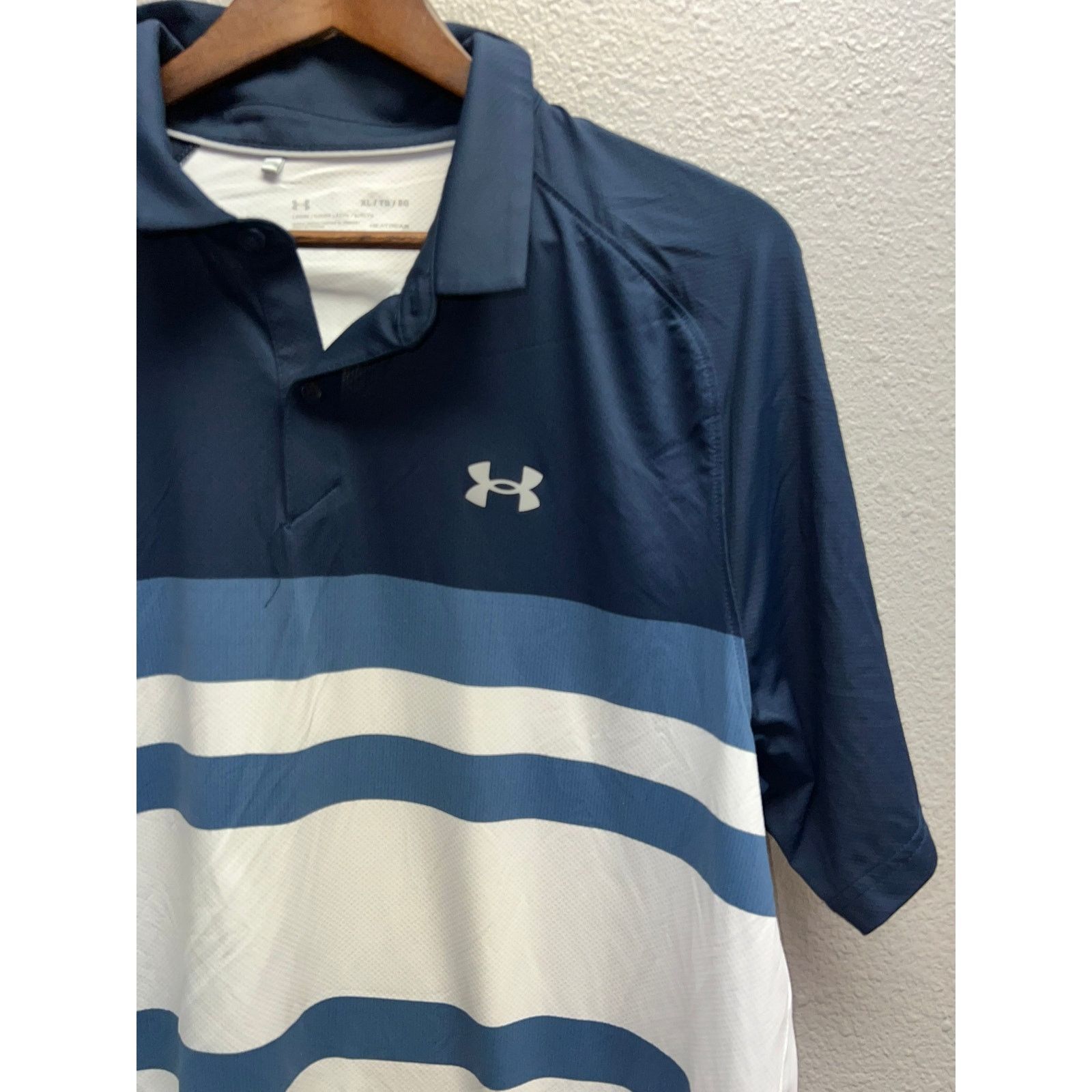 Under Armour Under Armour Polo Shirt Heatgear Heat Geat Striped Golf XL Size US XL / EU 56 / 4 - 2 Thumbnail