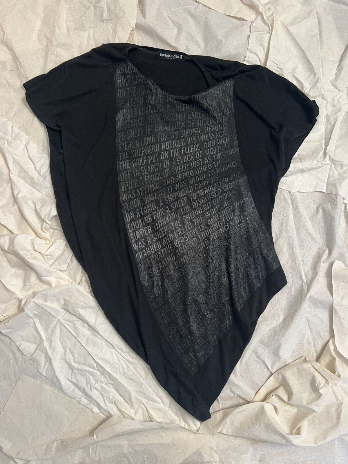 Julius Buffalo Bobs assymetrical poem cutoff tshirt Size US XL / EU 56 / 4 - 1 Thumbnail