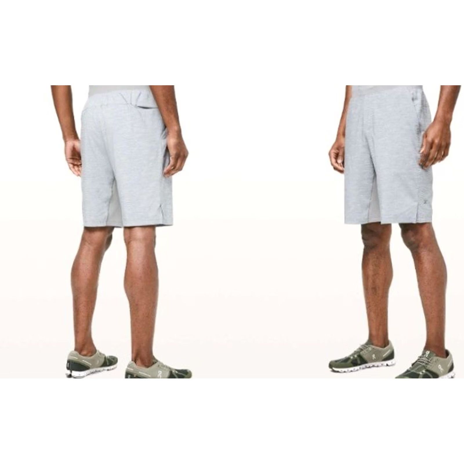 Lululemon Lululemon T.H.E. Short Lineless 11" Heather Allover Sea Salt Light Cast Sz L Mens Athletic Blended Material Gray 11" Inseam Size US 33 - 5 Thumbnail