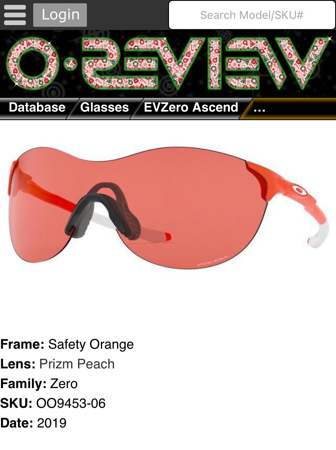 Oakley Oakley EVZero Ascend Safety Orange / Prizm Peach Glasses Size ONE SIZE - 20 Thumbnail