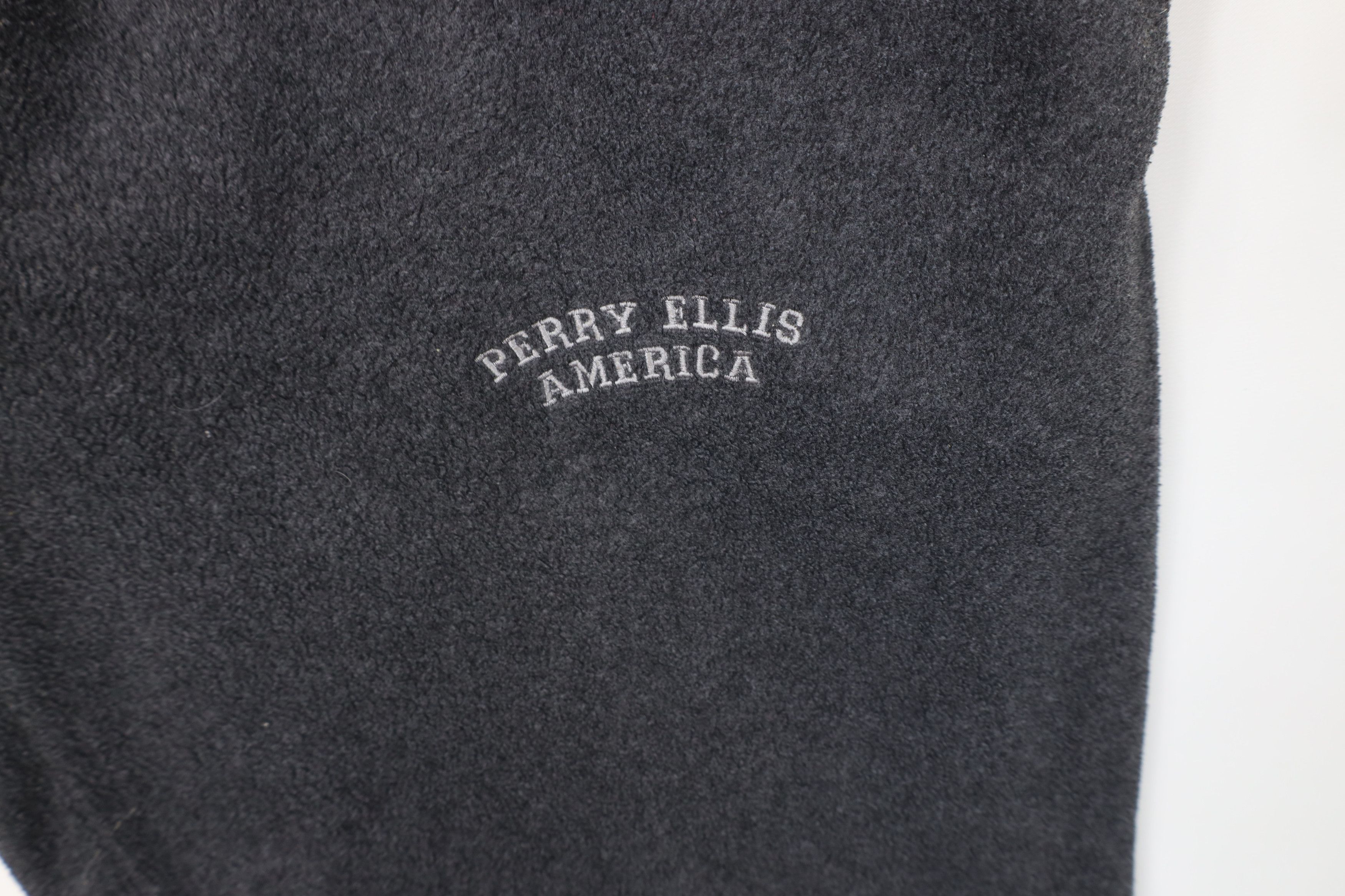 Perry Ellis Vintage 90s Perry Ellis Wide Leg Fleece Sweatpants Gray Size US 36 / EU 52 - 6 Thumbnail