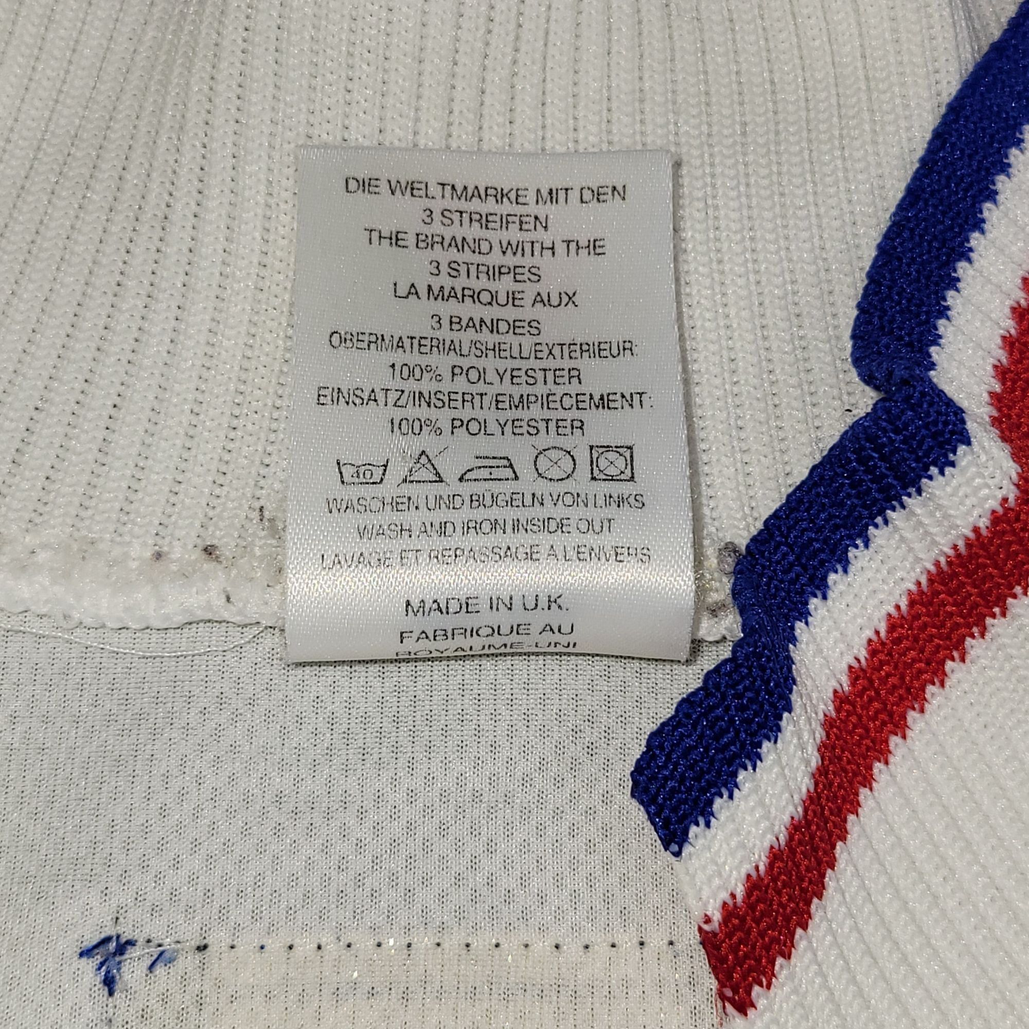 Adidas Zidane France 1998 WORLD CUP Away Soccer Jersey XL Size US XL / EU 56 / 4 - 6 Thumbnail