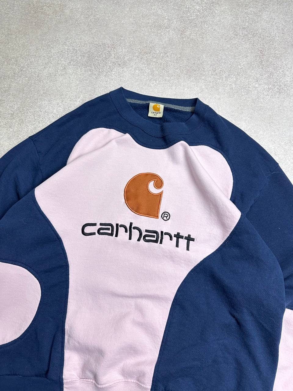 Carhartt Vintage 90s Carhartt Custom Made Patchwork Sweatshirt XL Size US XL / EU 56 / 4 - 3 Thumbnail
