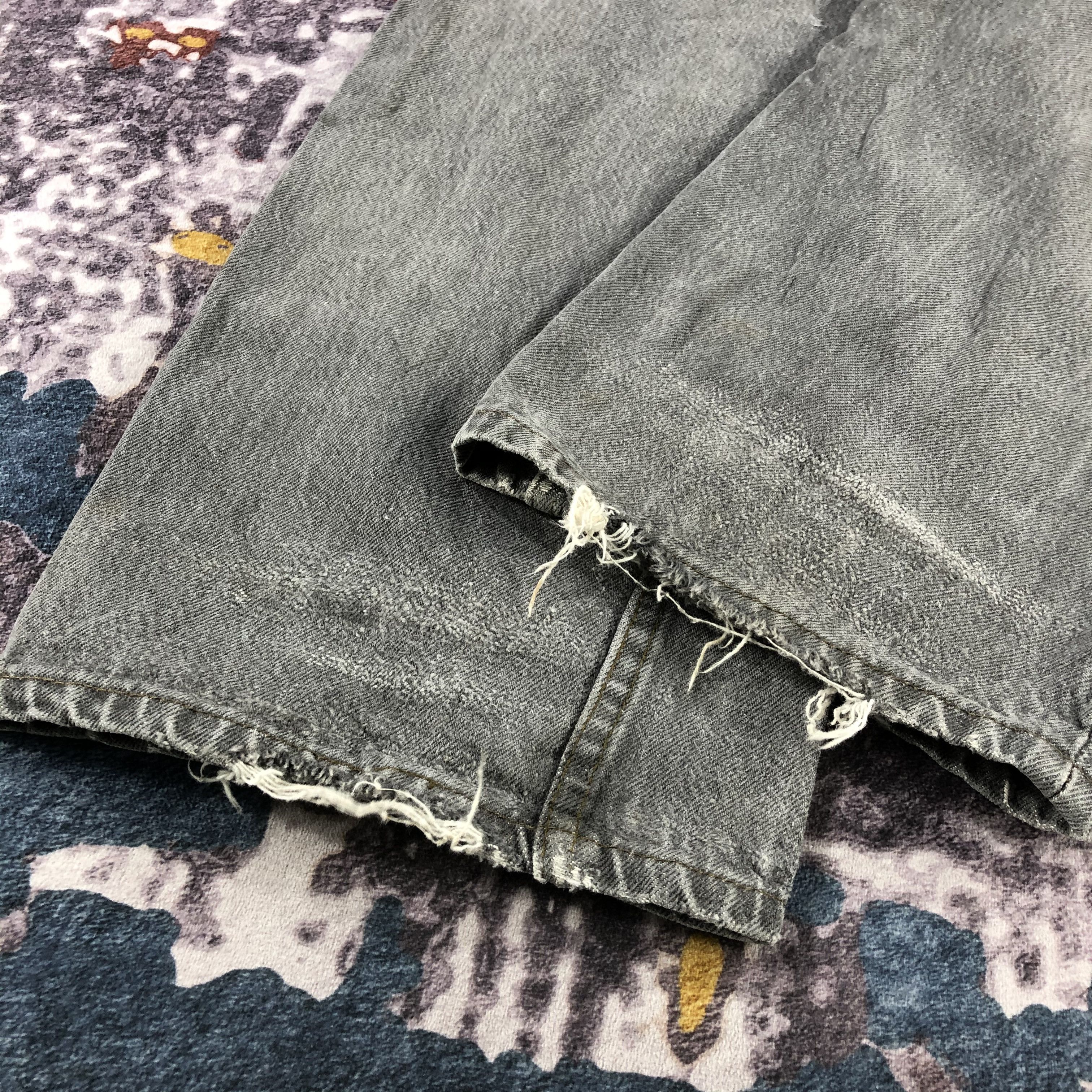 Levi's Vintage Faded Black Levis 501 Jeans-JM2908 Size US 36 / EU 52 - 4 Thumbnail