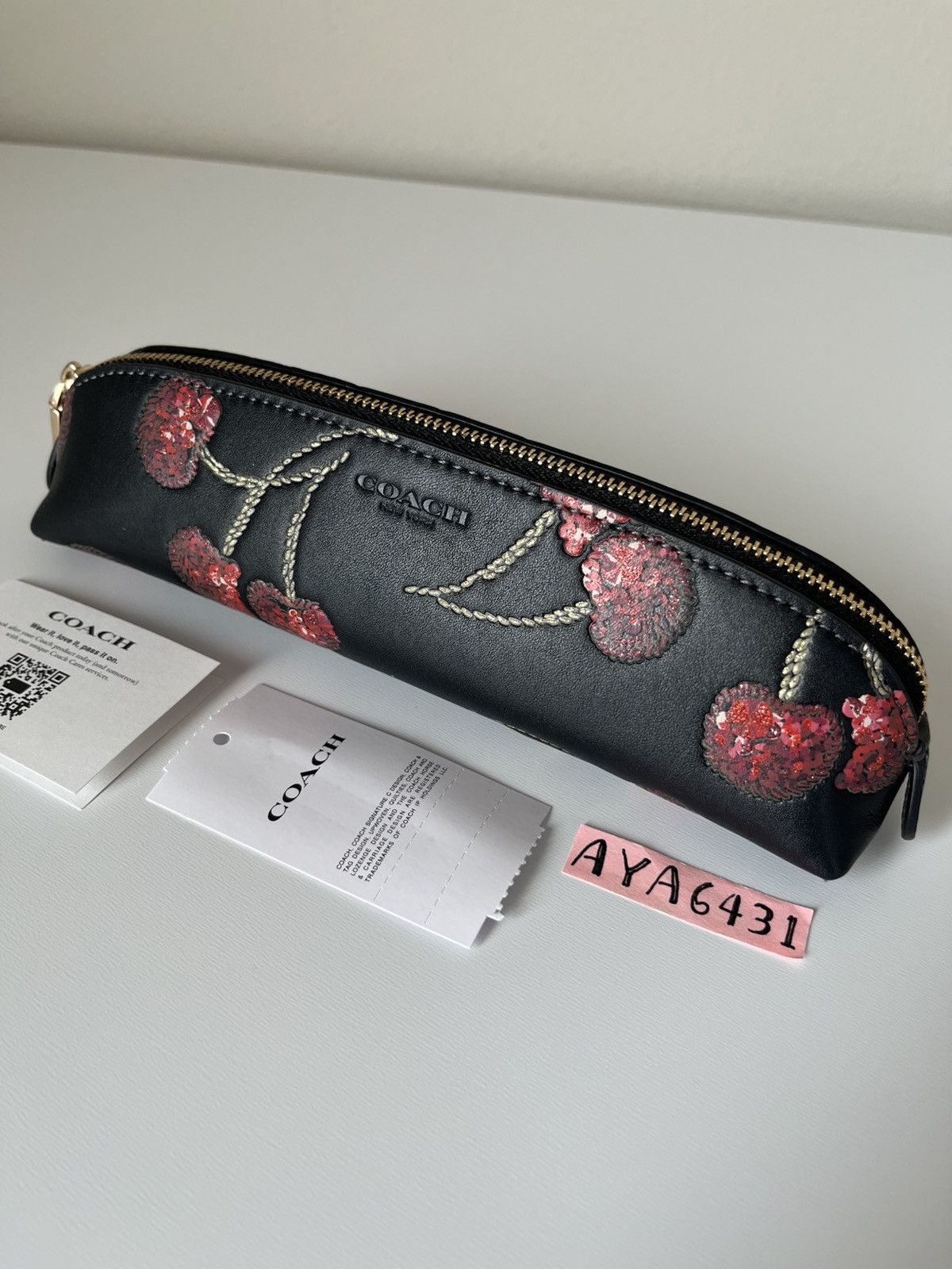 Coach Coach Pencil Case With Cherry Print Size ONE SIZE - 1 Thumbnail