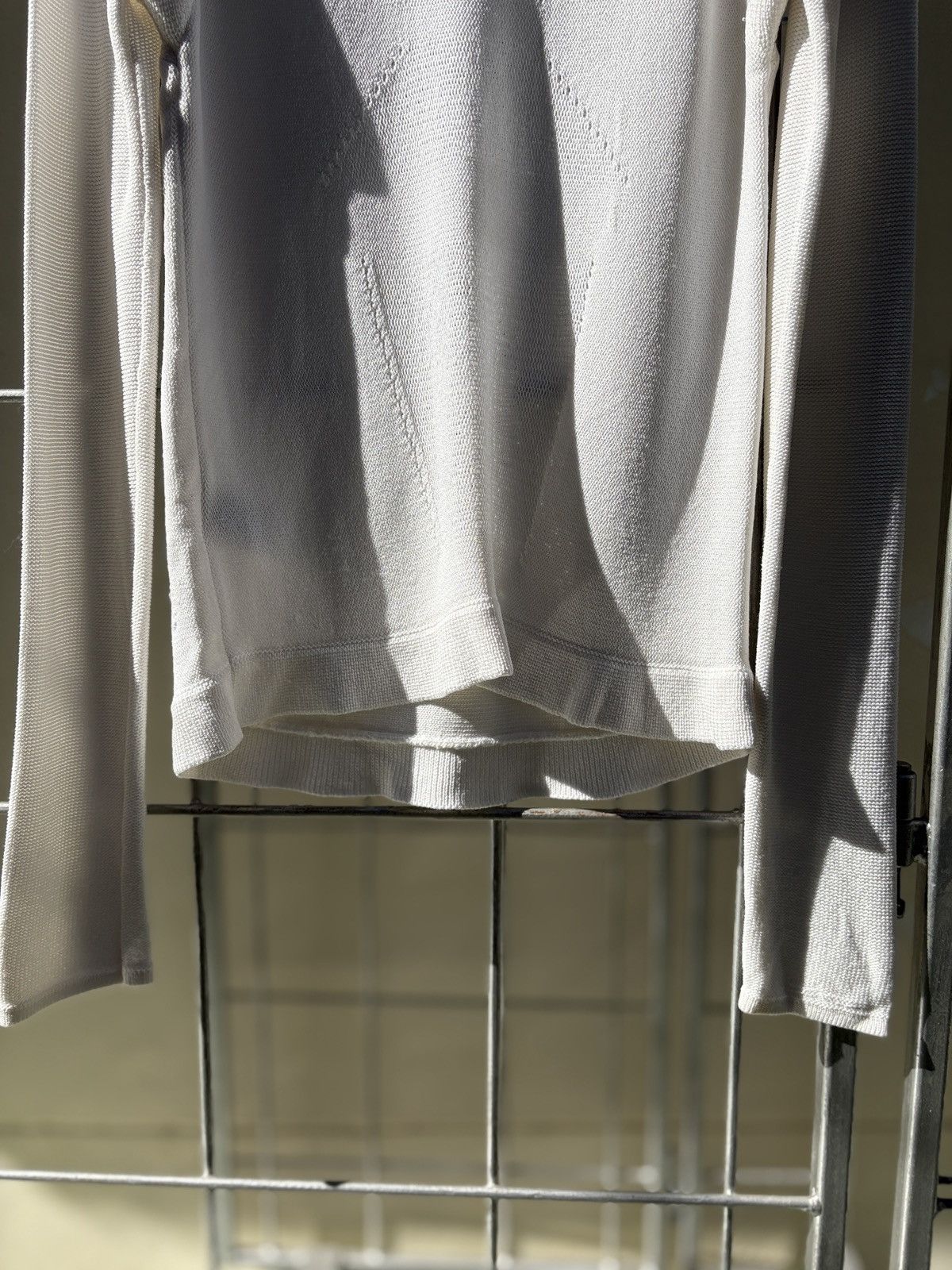Helmut Lang Helmut Lang white knitted blouse Size S / US 4 / IT 40 - 10 Thumbnail